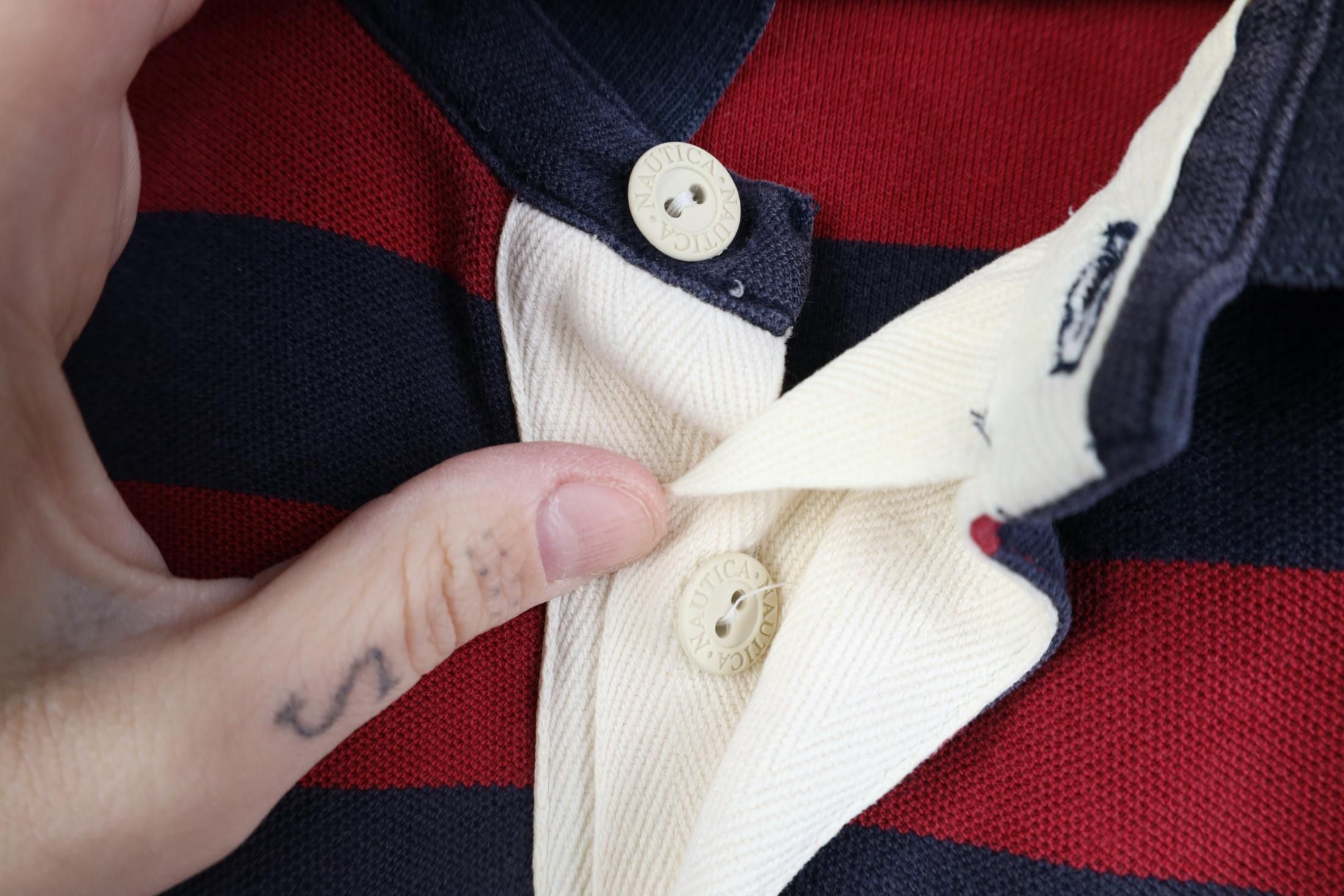 Nautica Vintage 90s Nautica Spell Striped Rugby Polo Shirt Cotton Size US L / EU 52-54 / 3 - 5 Thumbnail