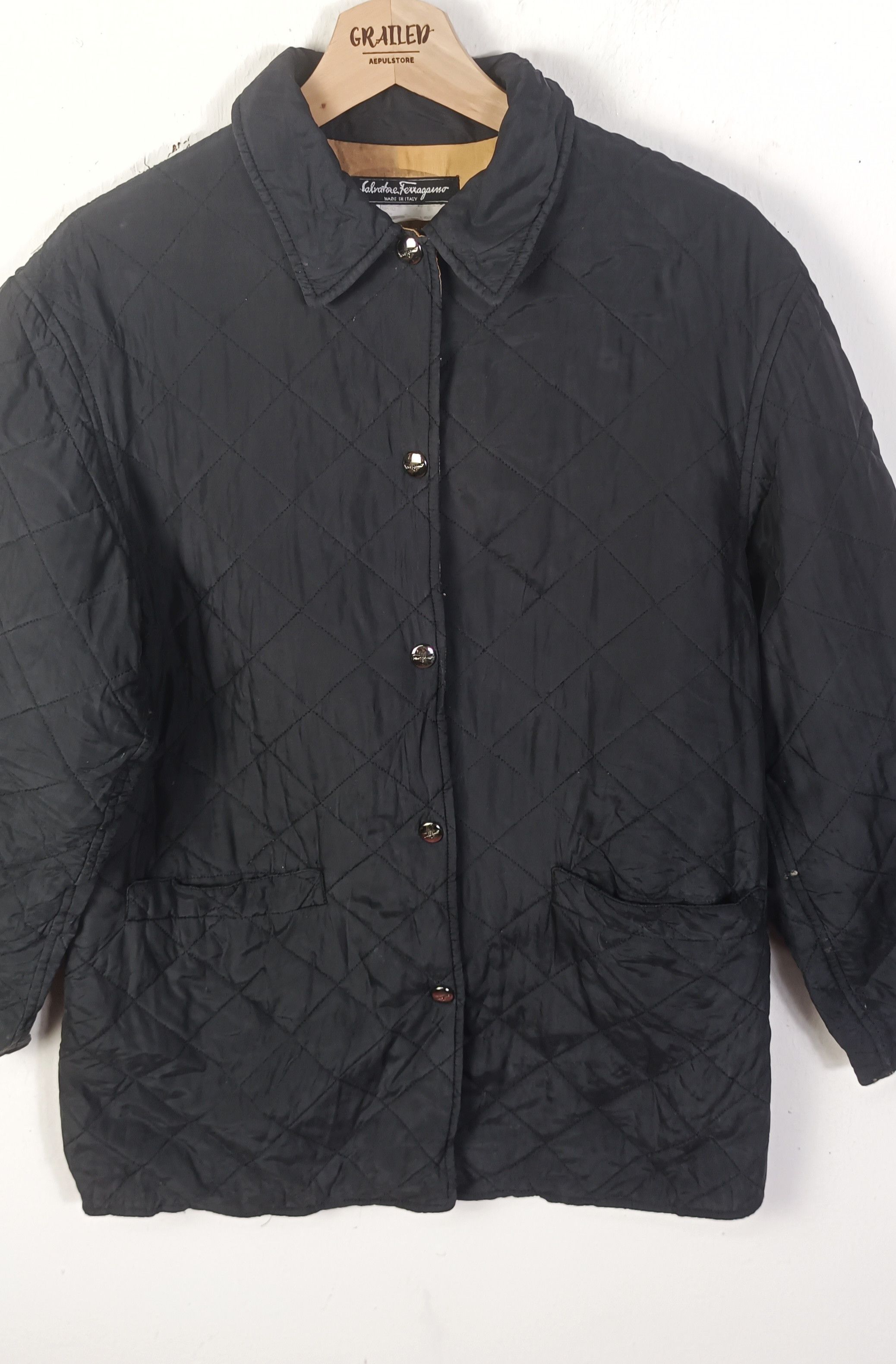 Salvatore Ferragamo Vintage Salvatore Ferragamo Leopard Silk Quilted Jacket Size US M / EU 48-50 / 2 - 7 Thumbnail