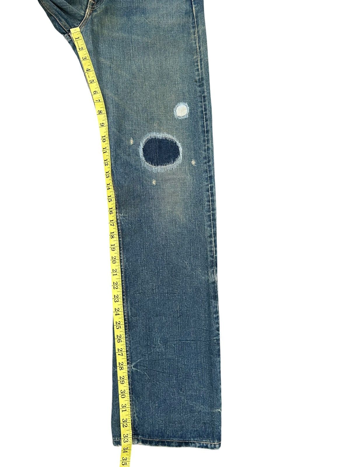 Kapital VINTAGE LEE HALF SELVEDGE JAPANESE DISTRESSED DENIM JEANS Size US 29 - 18 Thumbnail