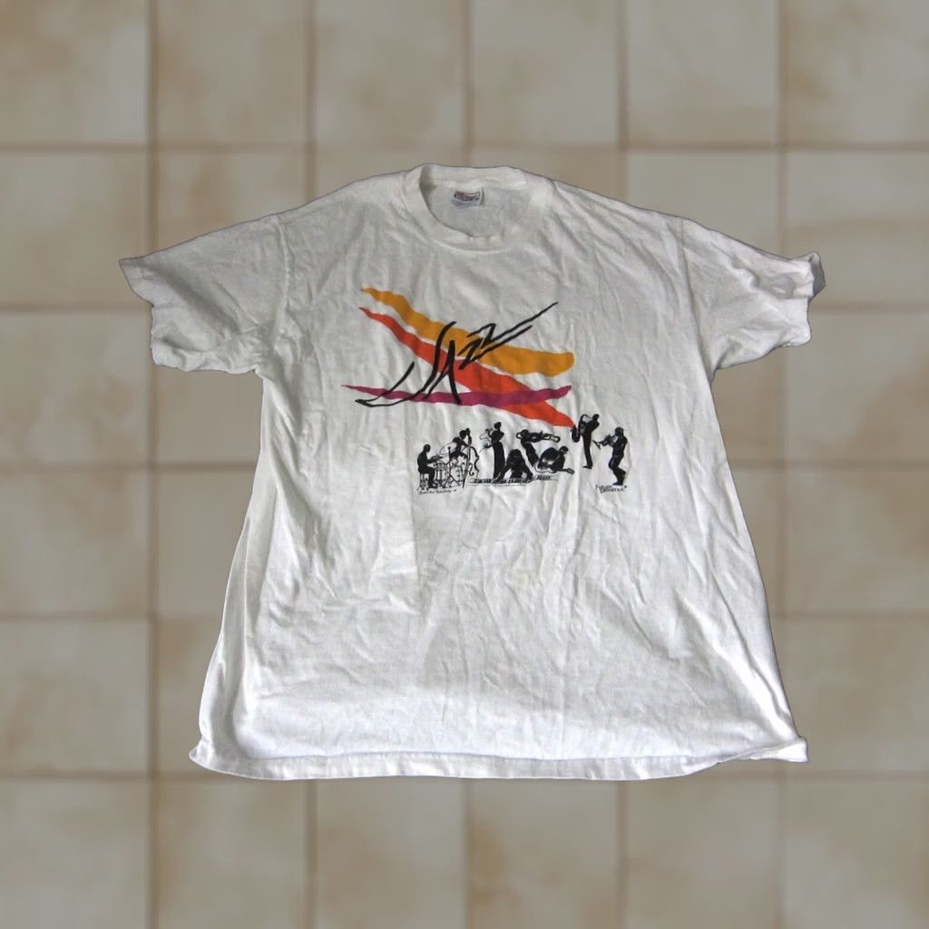 Primitive VINTAGE Jazz Shirt Adult Large White T Future Primitive 90s Mens Size US L / EU 52-54 / 3 - 1 Thumbnail