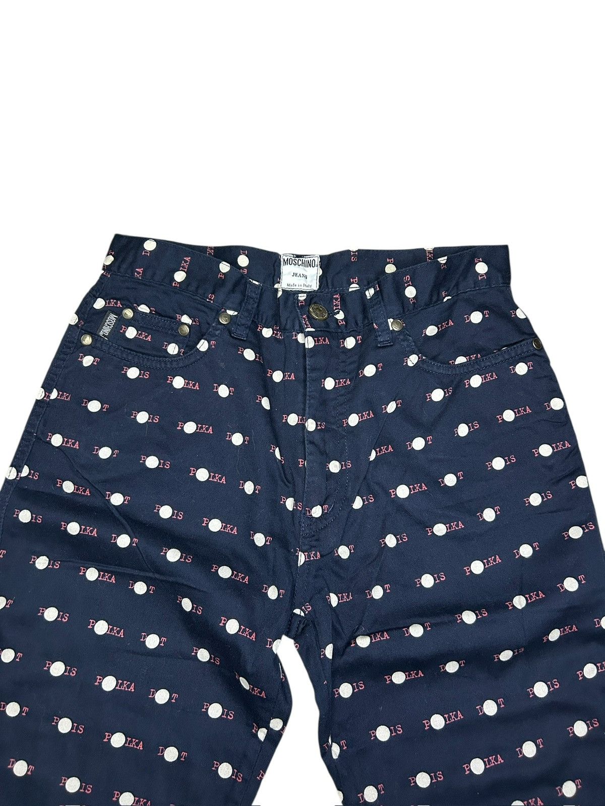 Moschino 90s Polka Dot Trousers Size 27" / US 4 / IT 40 - 11 Thumbnail