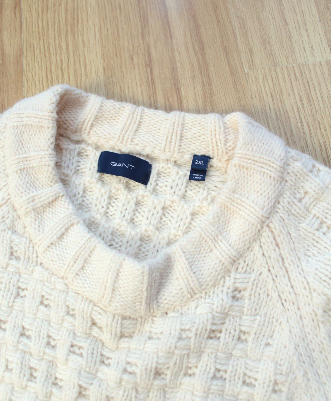Gant 🔥 GANT Cable Knit Wool Sweater Pullover Vintage Cream Size US XXL / EU 58 / 5 - 3 Thumbnail