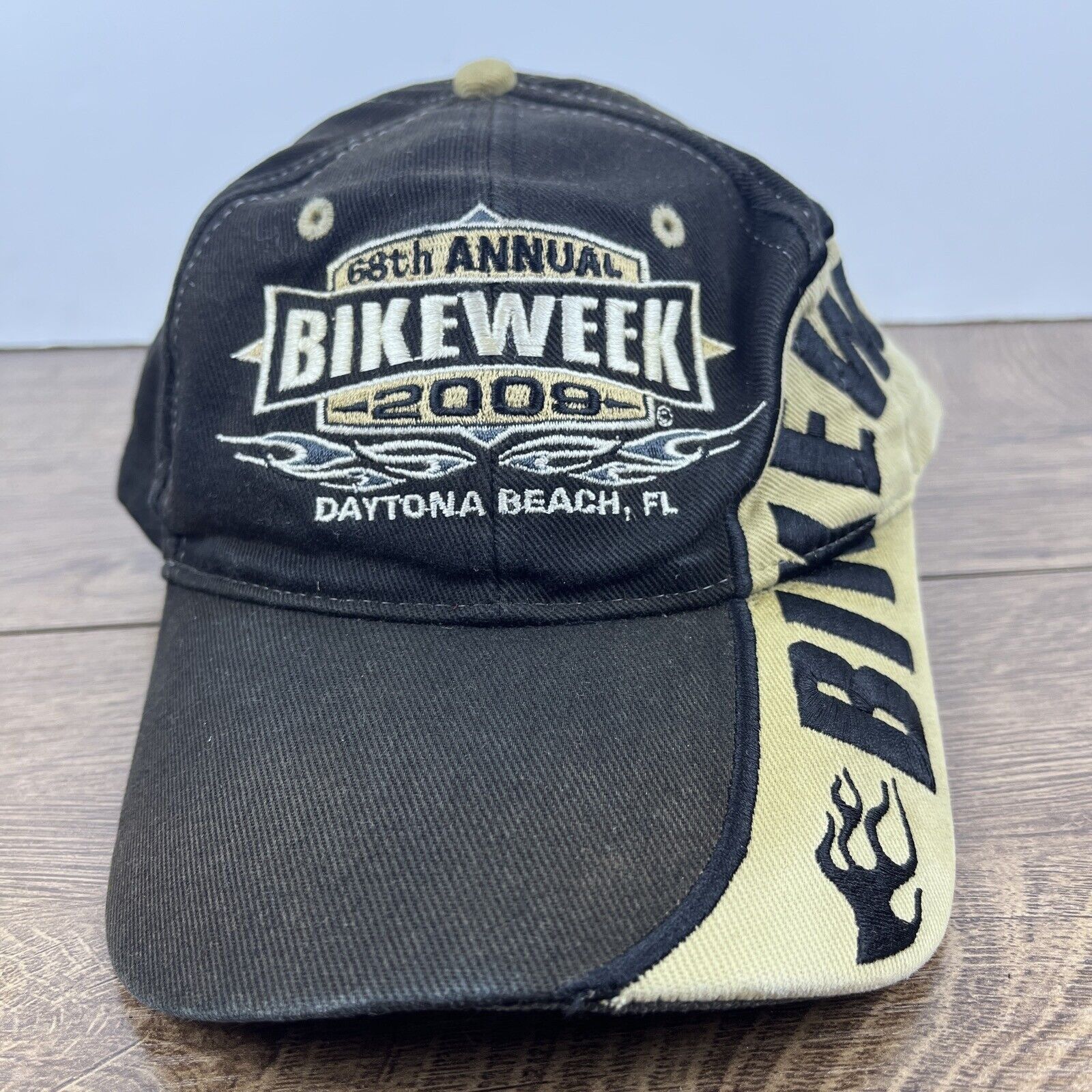 Other 68th Annual Bikeweek Hat 2009 Daytona Beach Black Hat Adjust Size ONE SIZE - 2 Thumbnail