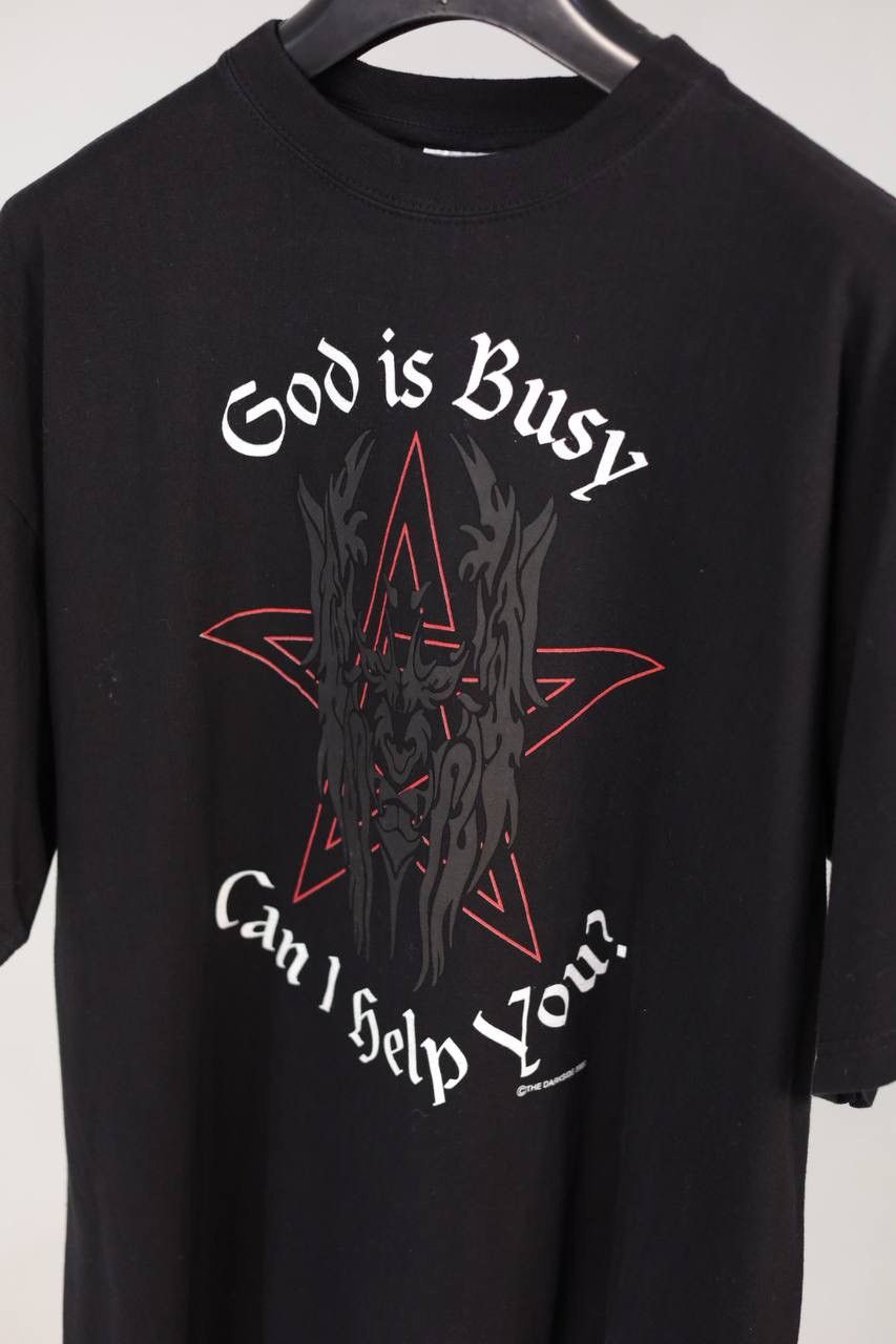 Vintage Vintage DarkSide "Gods Busy Can I Help You?" t-shirt Size US XL / EU 56 / 4 - 3 Thumbnail