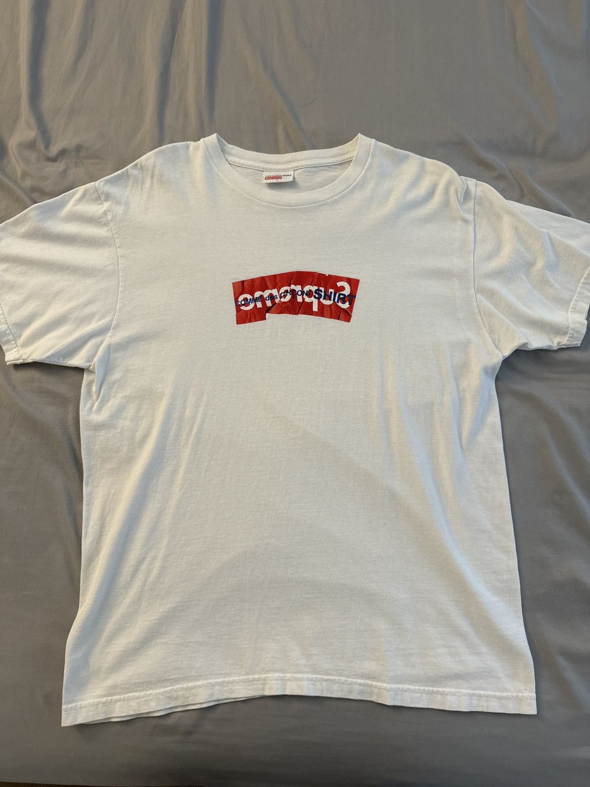 Supreme Supreme CDG box logo tee | Grailed