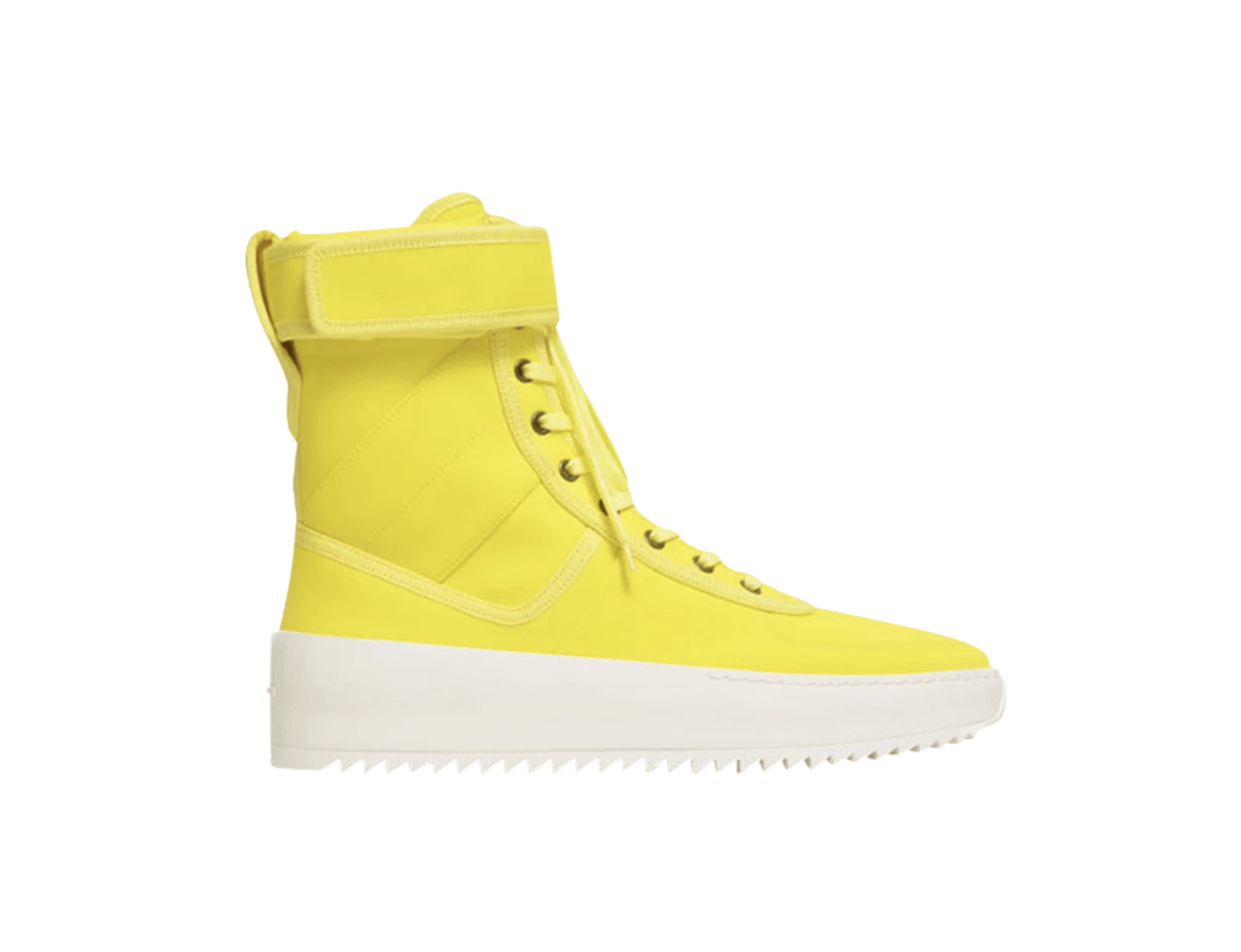 $1195 FEAR OF GOD Yellow Nylon Military Sneaker High Top
