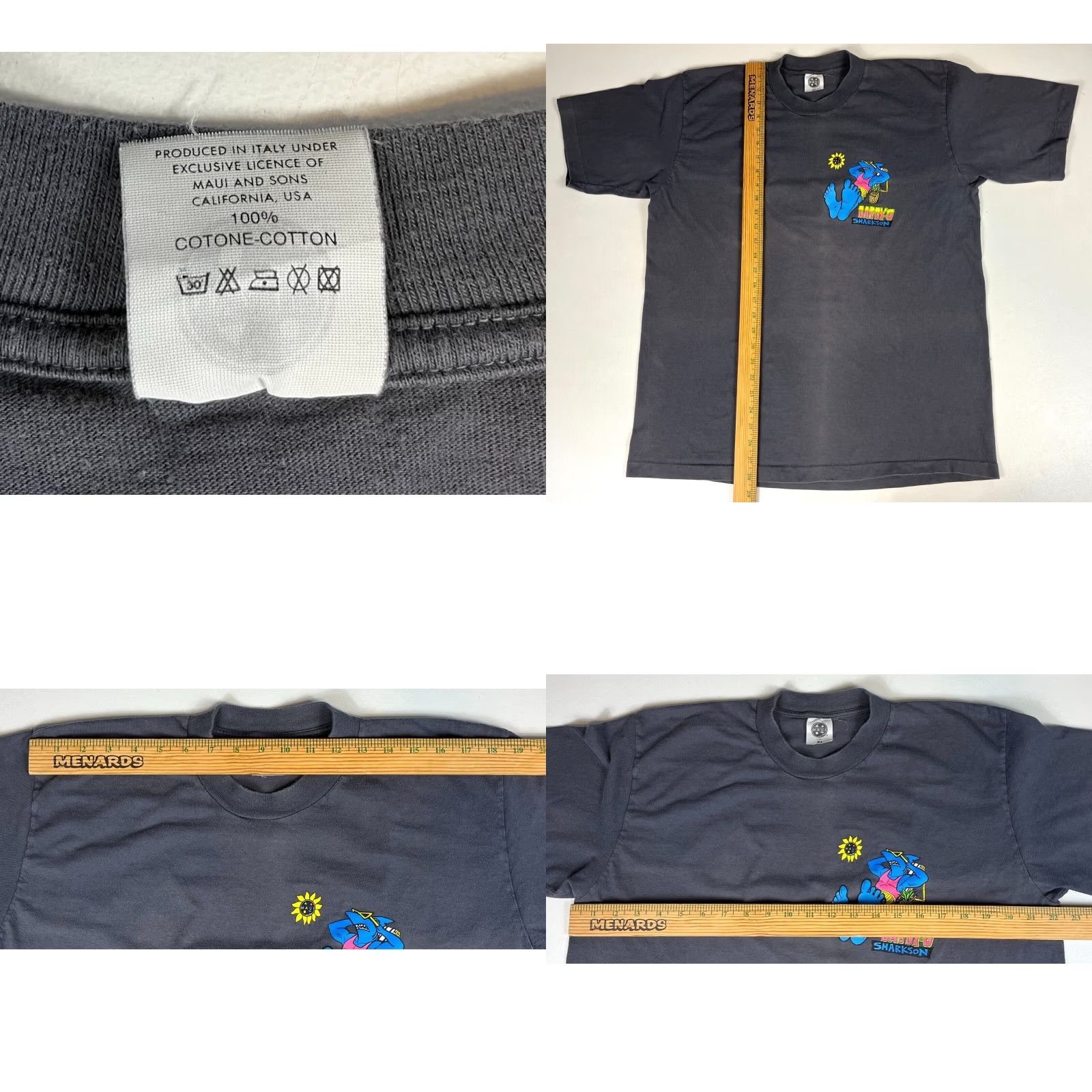 Vintage VINTAGE Maui abd Sons T-Shirt Crew Neck Short Sleeve XL Gray 90s Vintage Beach Surfing Double-Sided Mens Size US XL / EU 56 / 4 - 8 Thumbnail