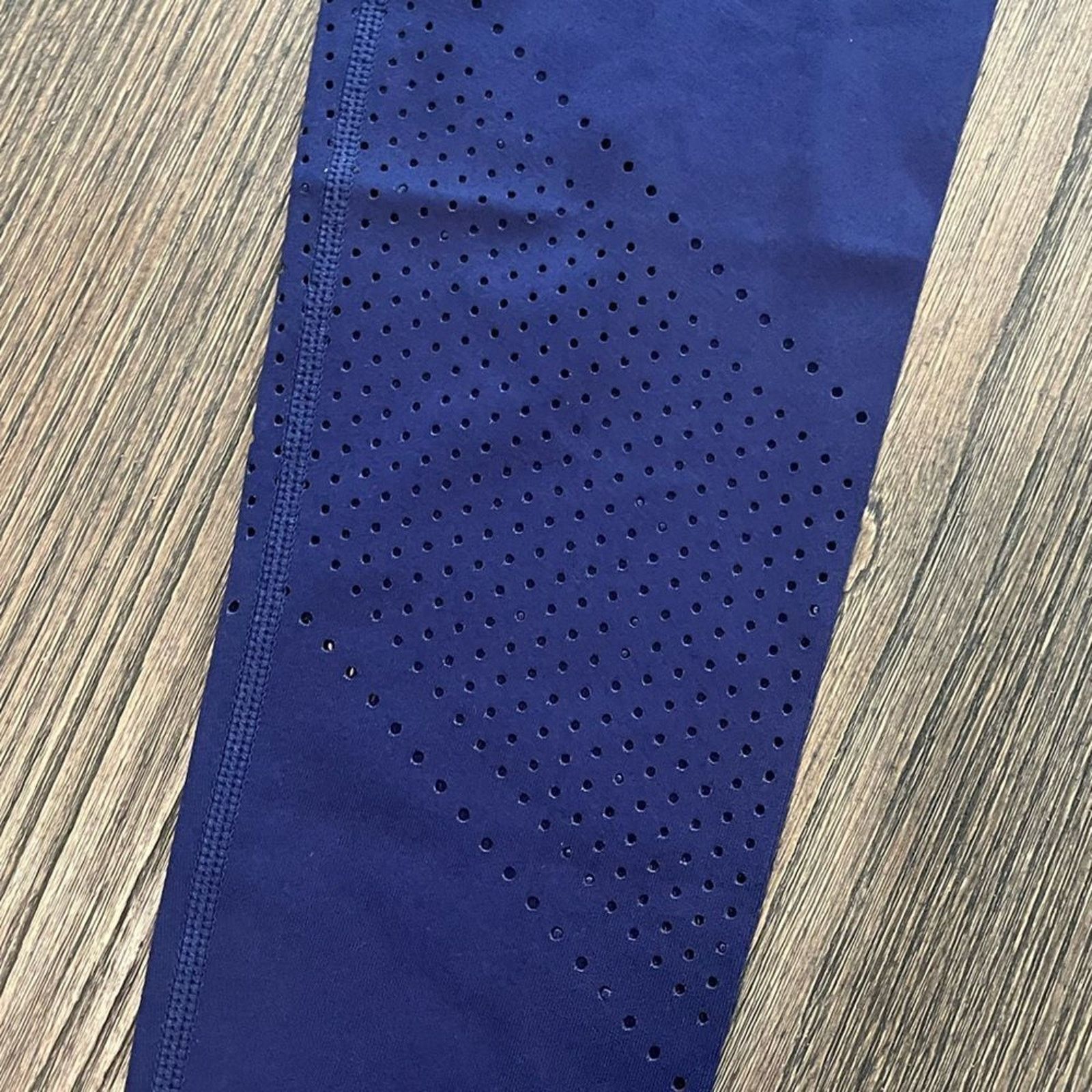 Vintage NWOT Tonal Womens Navy Blue High Waist Athletic Leggings XS Size 24" / US 00 / IT 34 - 4 Thumbnail