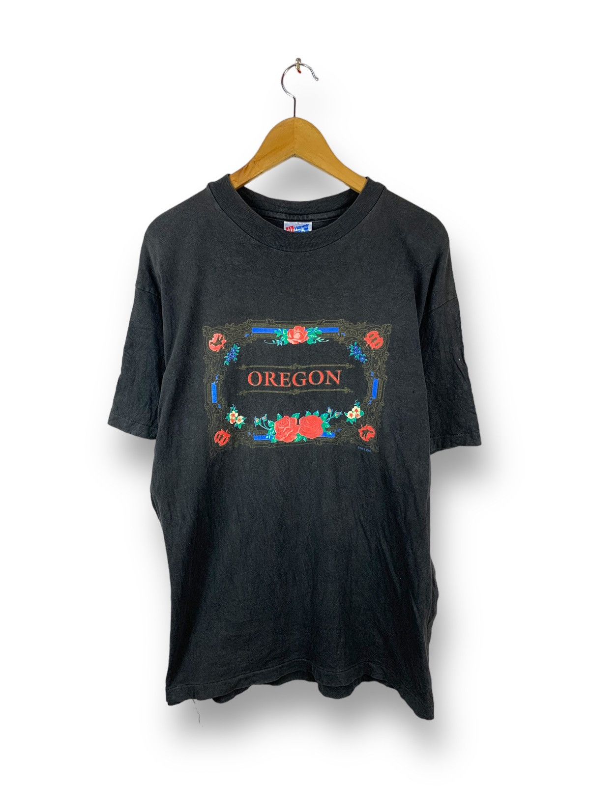 Vintage Steals! Vintage 90s Oregon Hanes Tee Size US L / EU 52-54 / 3 - 1 Thumbnail