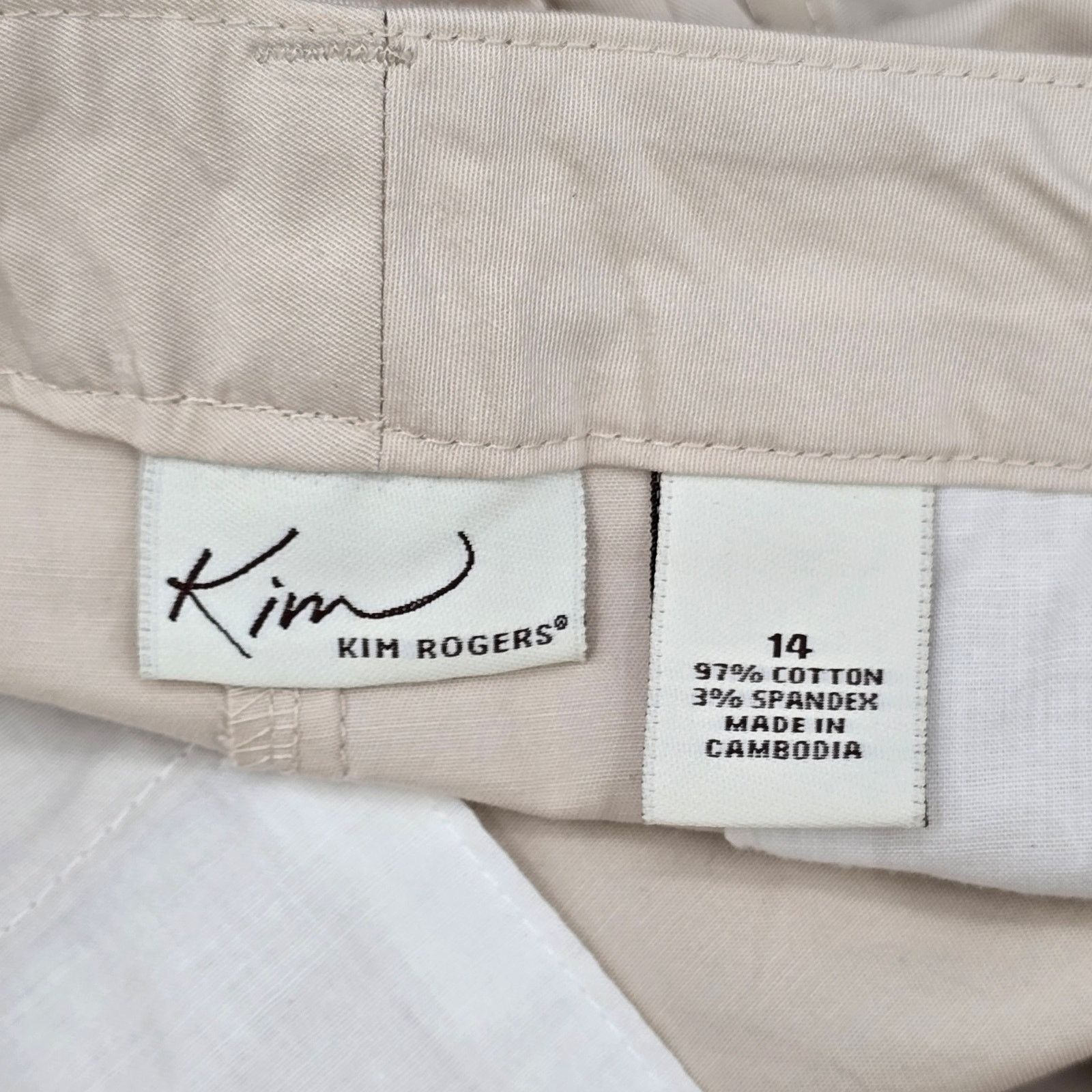 Other Kim Rogers Tan Bermuda Flat Front Bottoms Cotton Plus 14 Size 36" / US 14 / IT 50 - 6 Thumbnail