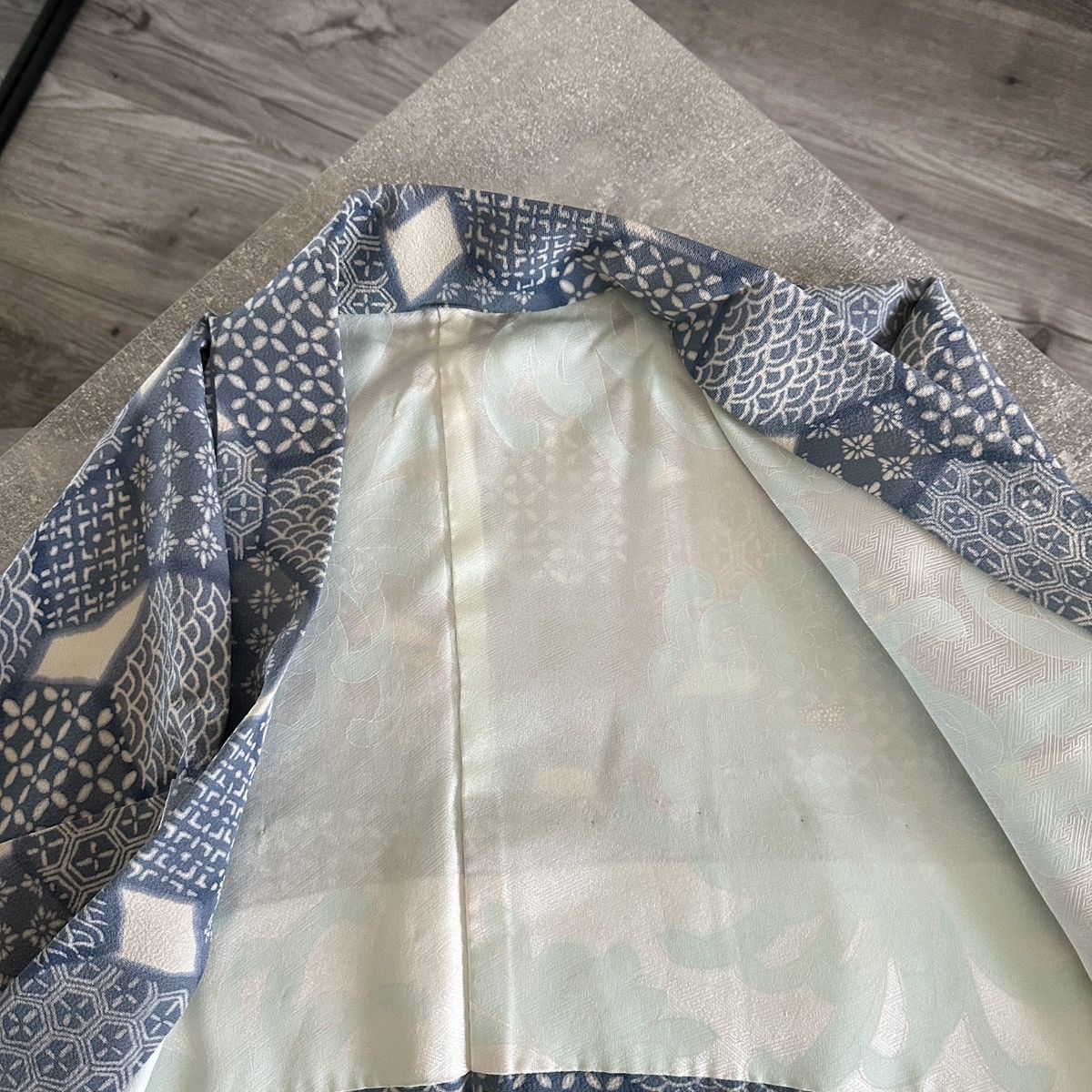 Japanese Brand Vintage 90s Japanese Pure Silk monogram traditional kimono Size US L / EU 52-54 / 3 - 5 Thumbnail