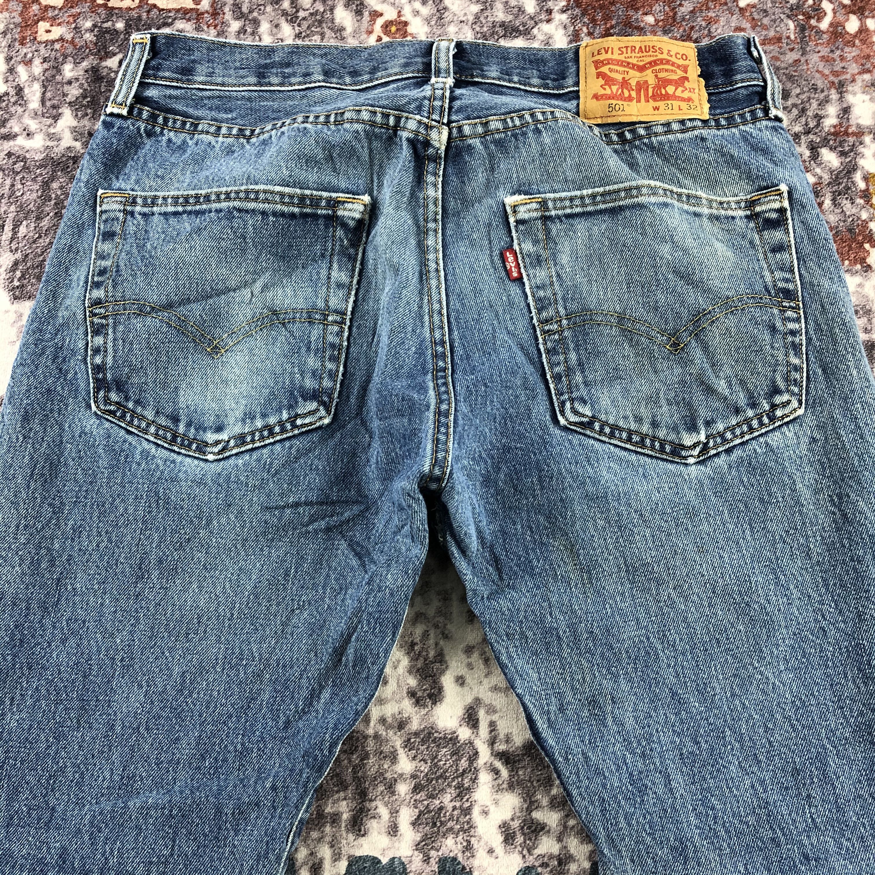 Levi's Vintage Blue Wash Levis 501 Jeans-JM3086 Size US 33 - 5 Thumbnail