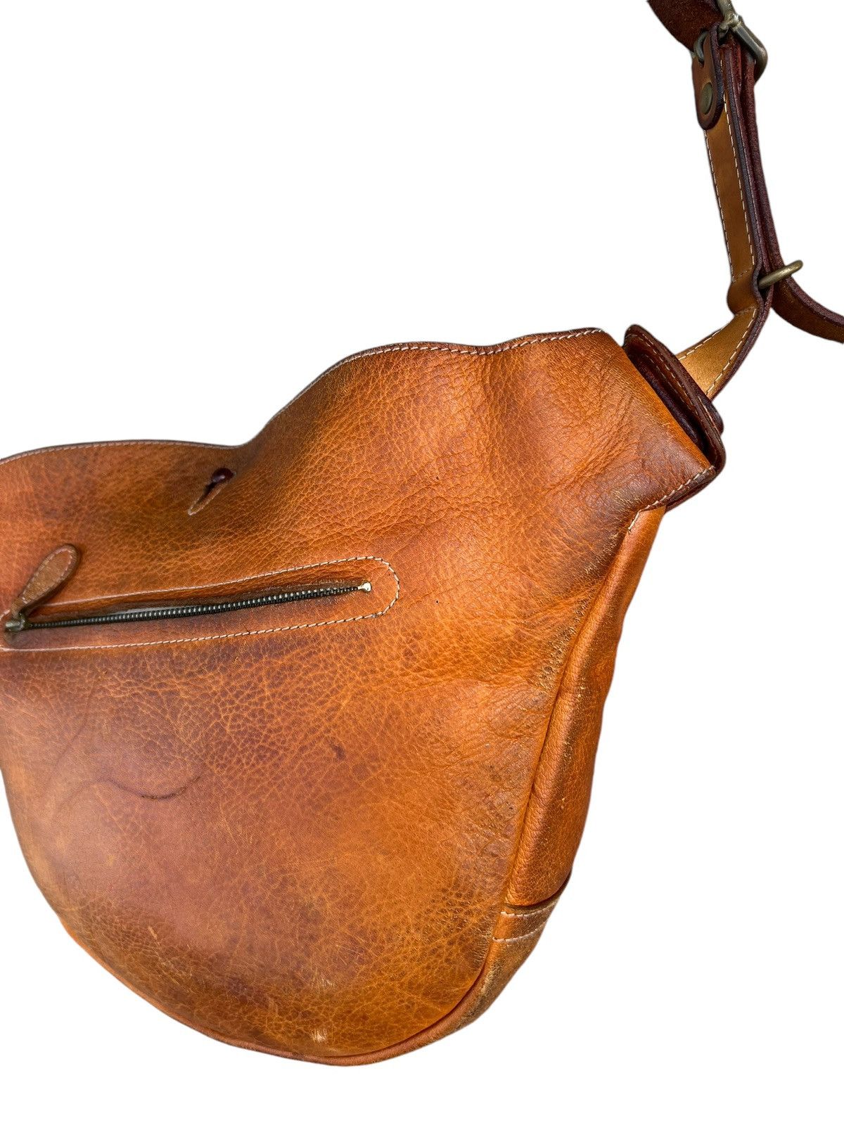 Leather Trashed Style Craft Japan Distress Muddy Patina Leather Bag Size ONE SIZE - 13 Thumbnail