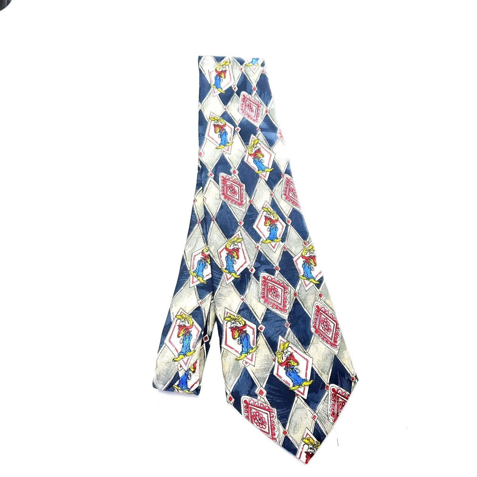 Mickey Unlimited Mickey Unlimited Multi Colored Goofy Polyester Tie Woven Geo Size ONE SIZE - 7 Thumbnail