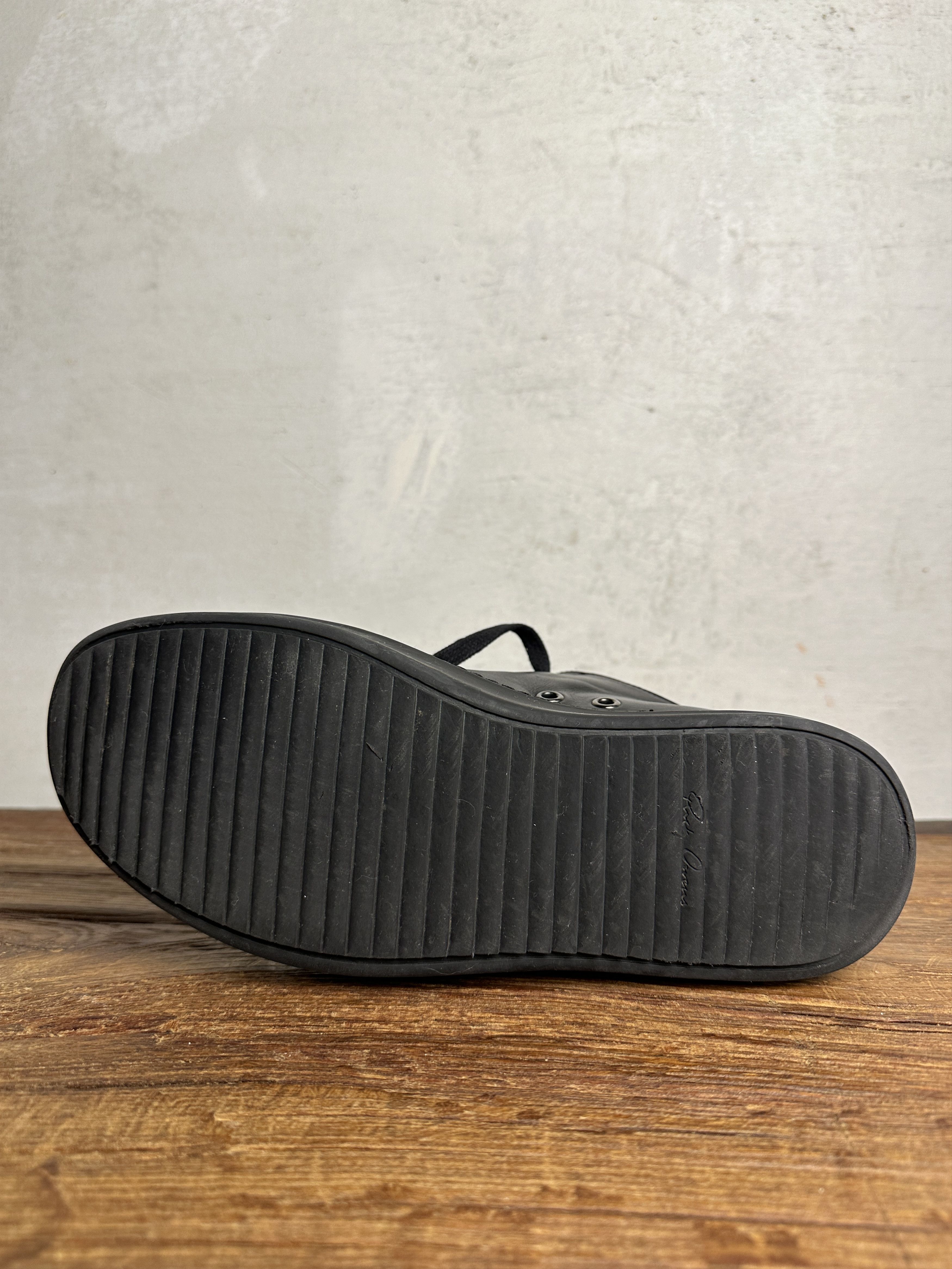 Rick Owens Rick Owens Mainline Triple Black Low Top Ramones Size US 5.5 / EU 38 - 5 Thumbnail