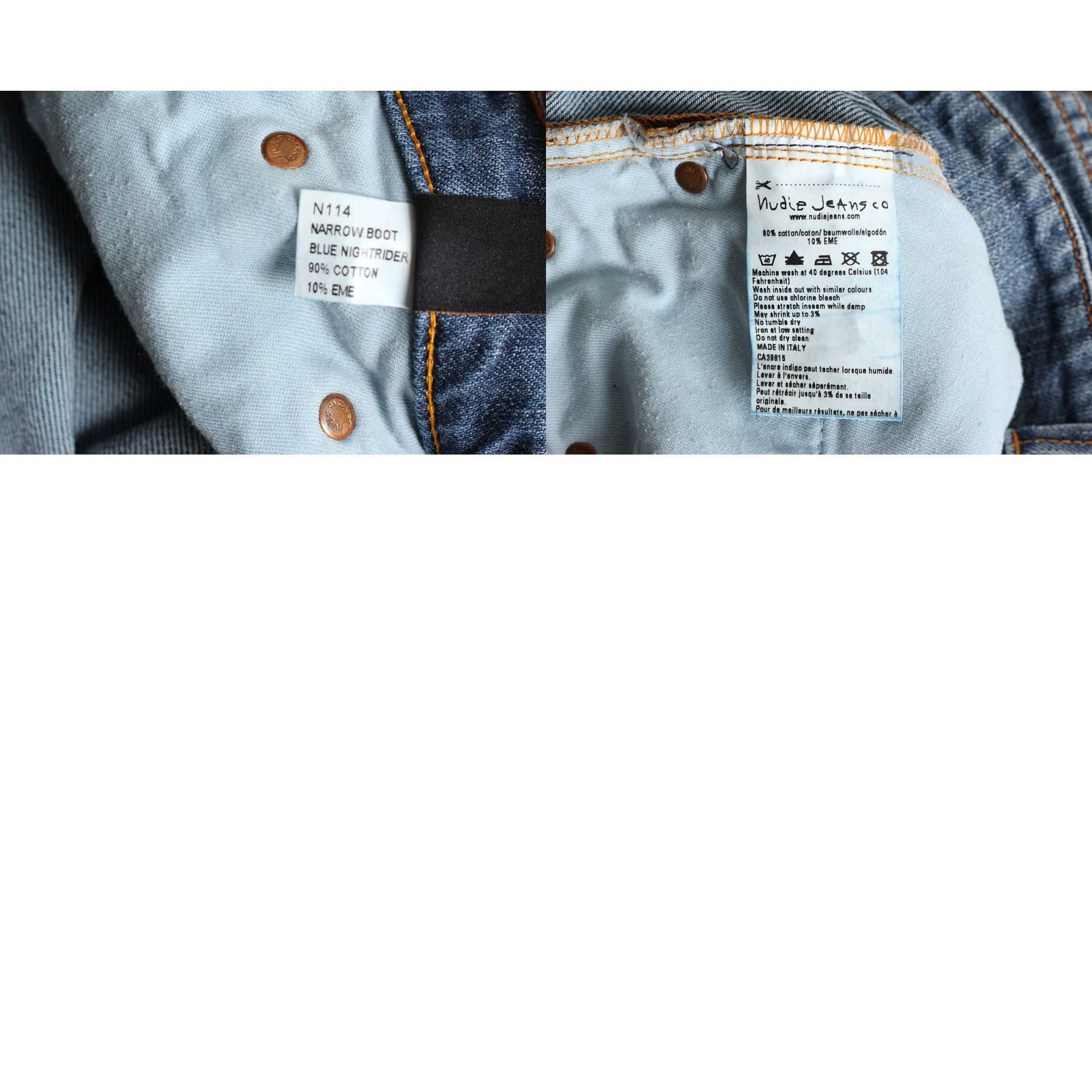 Nudie Jeans NUDIE JEANS NARROW BOOT Blue Nightrider Bootcut Jeans Women W25 L32 DZ4242 Size 42" / US 20 - 8 Thumbnail