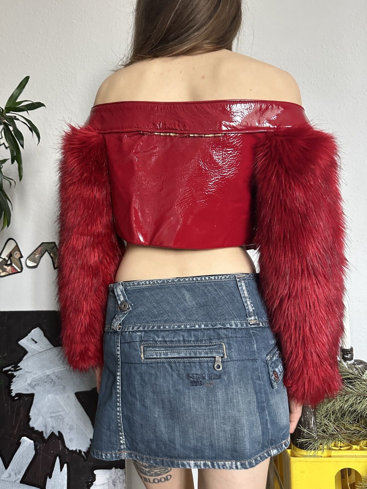 Designer Josephina Sexy y2k Faux Fur Sleeve Chunky Buckle Bratz Size M / US 6-8 / IT 42-44 - 8 Thumbnail