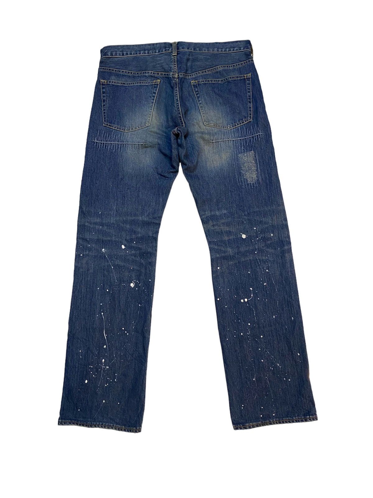 If Six Was Nine × Le Grande Bleu (L.G.B.) × Takeo Kikuchi Japanese Brand TK Painter Distressed Regular Straight Denim Size US 34 / EU 50 - 7 Thumbnail