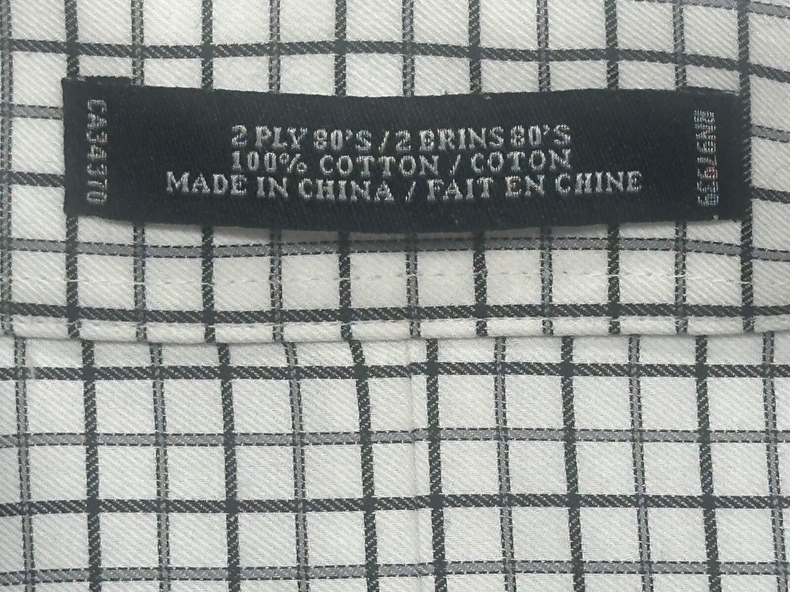 Other Forsyth of Canada 2-Ply Cotton Check Button Up Black Men XL Size US XL / EU 56 / 4 - 8 Thumbnail