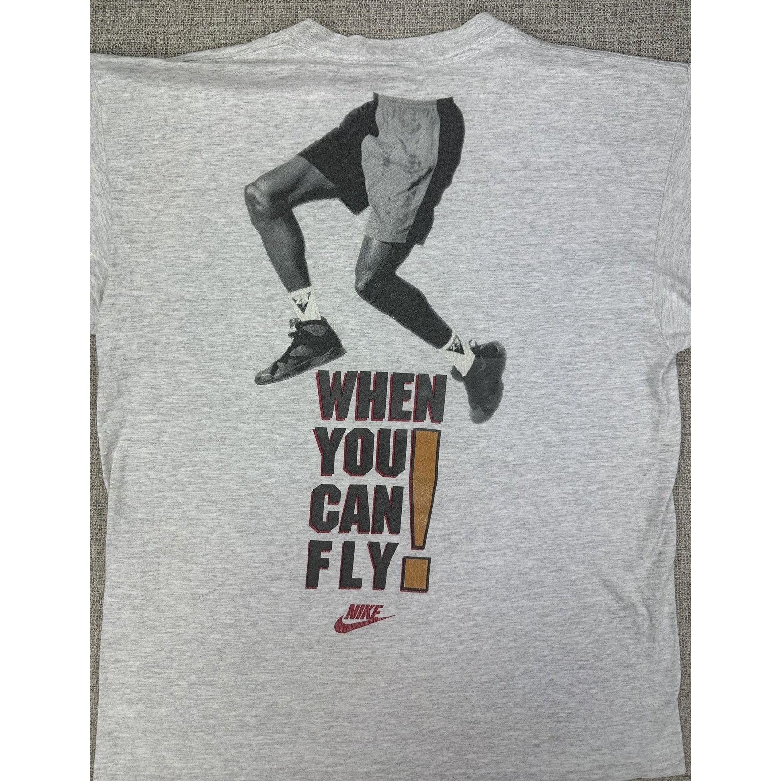 Nike Nike Shirt Gray Jordan Why Drive When You Can Fly 90s Sz L Size US L / EU 52-54 / 3 - 11 Thumbnail