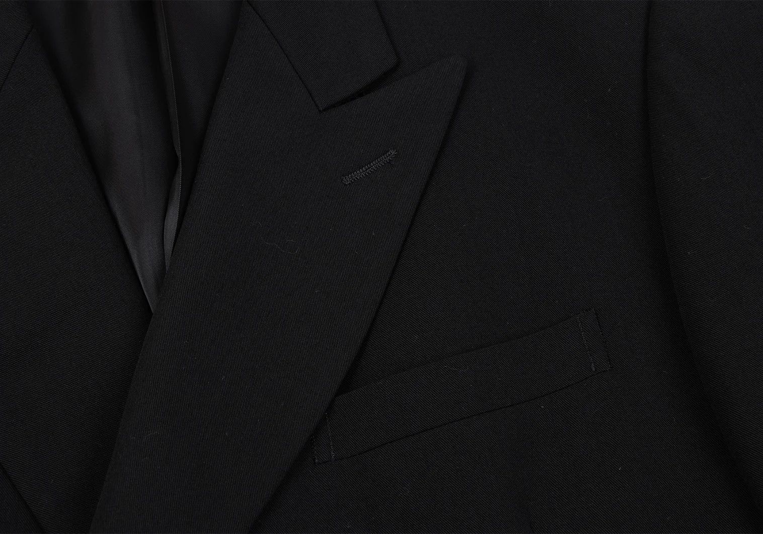 Jean Paul Gaultier Wool Rayon Double-Breasted Jacket in Black, Size 48M Size US M / EU 48-50 / 2 - 4 Thumbnail