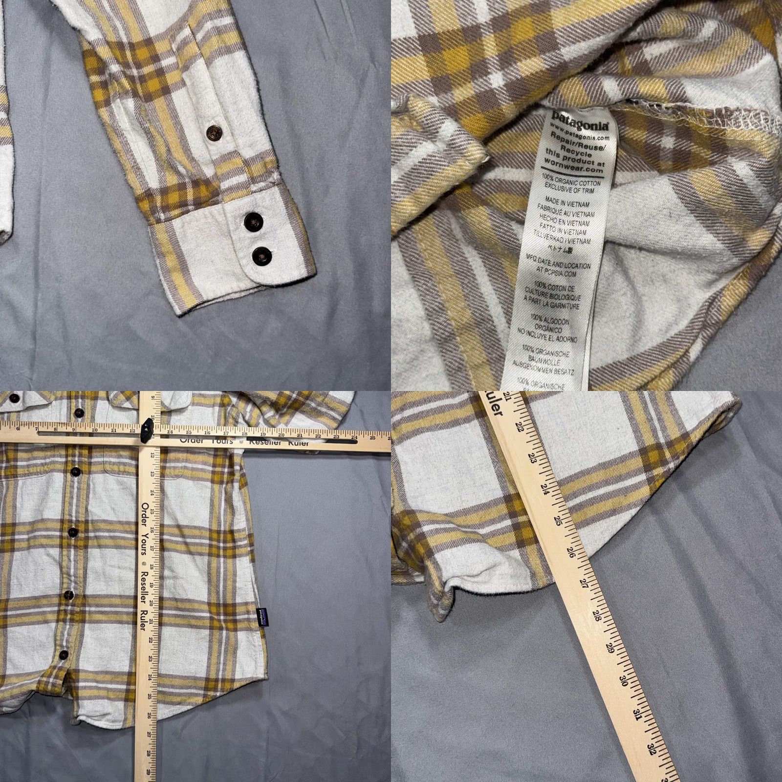 Patagonia Patagonia Shirt Women’s M Plaid Organic Cotton Flannel Button Up Casual Size M / US 6-8 / IT 42-44 - 8 Thumbnail