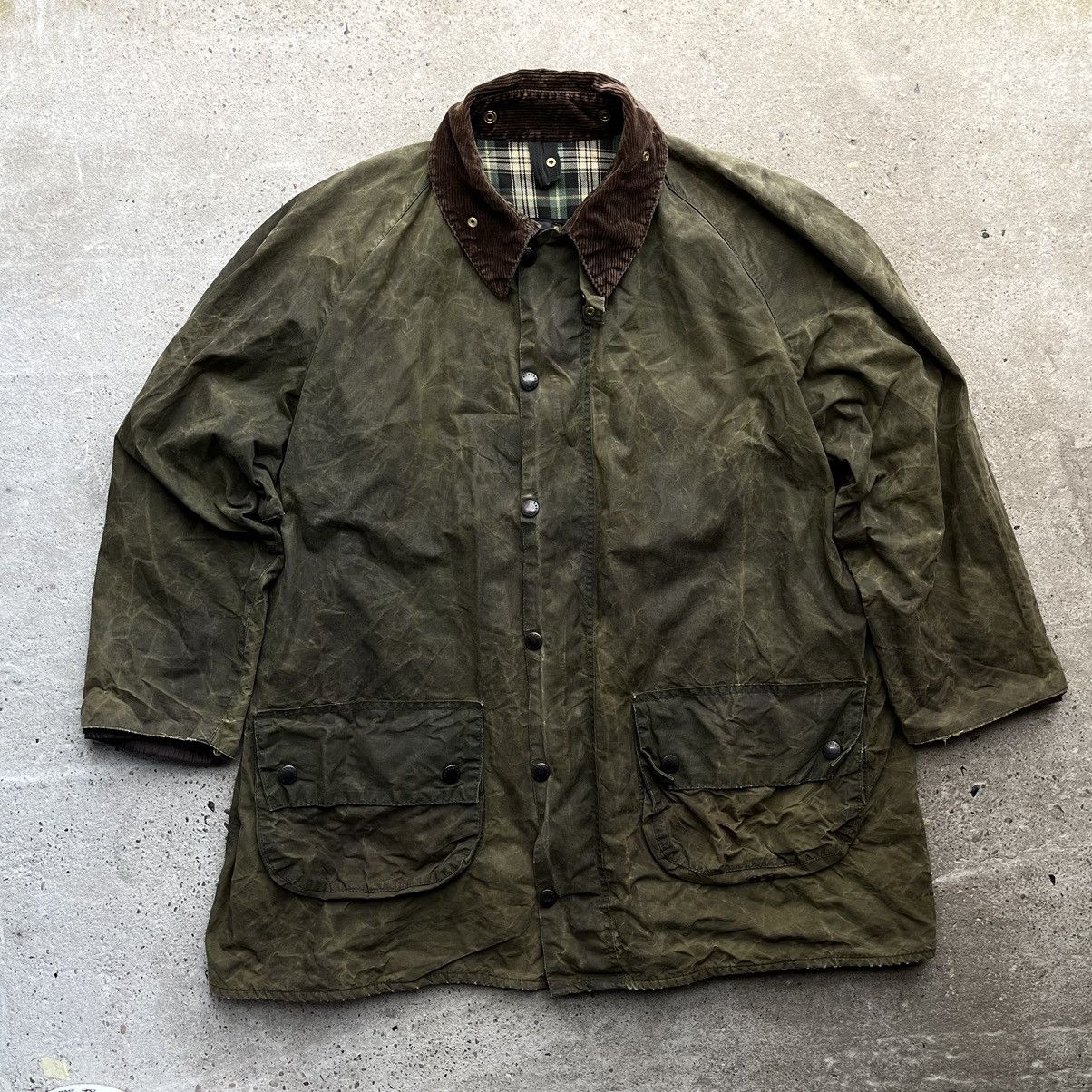 image of Archival Clothing x Barbour Gamefair Waxed Archival Parka Jacket Khaki Casual in Khaki Raw (Size Me