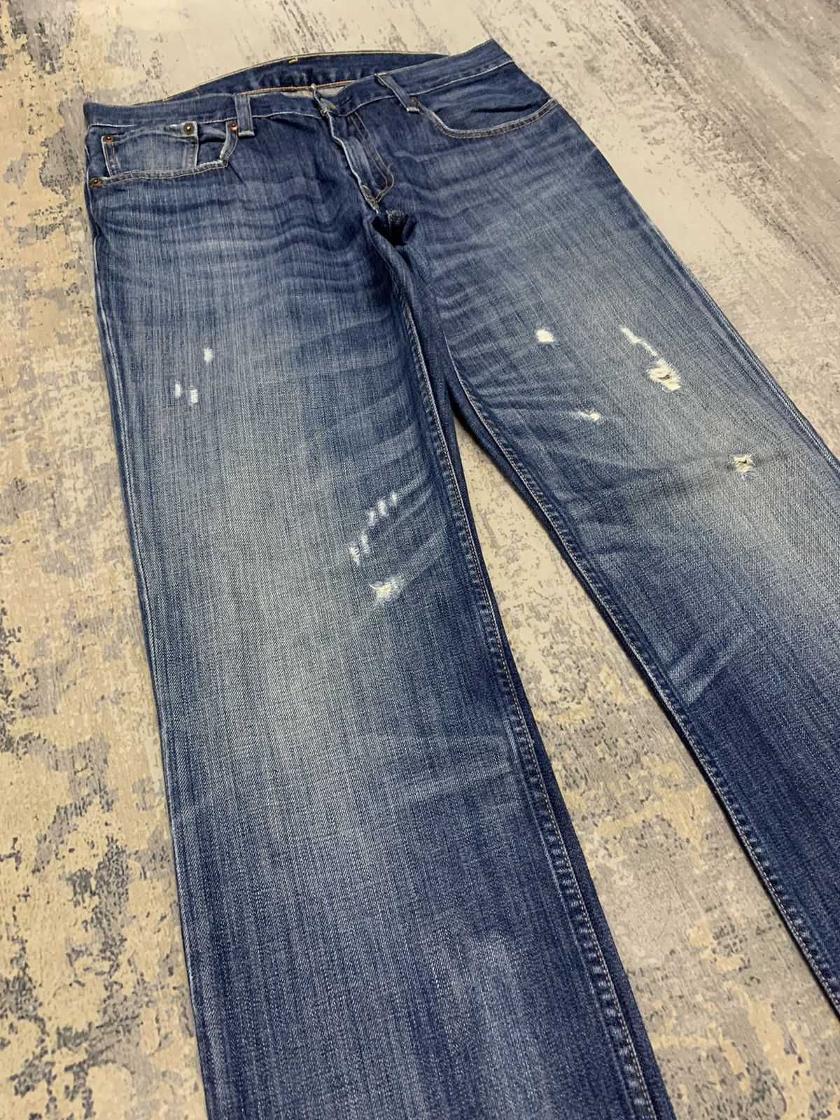 Levi's Vintage Levi's 502 Distressed Straight Jeans Size US 33 - 1 Thumbnail