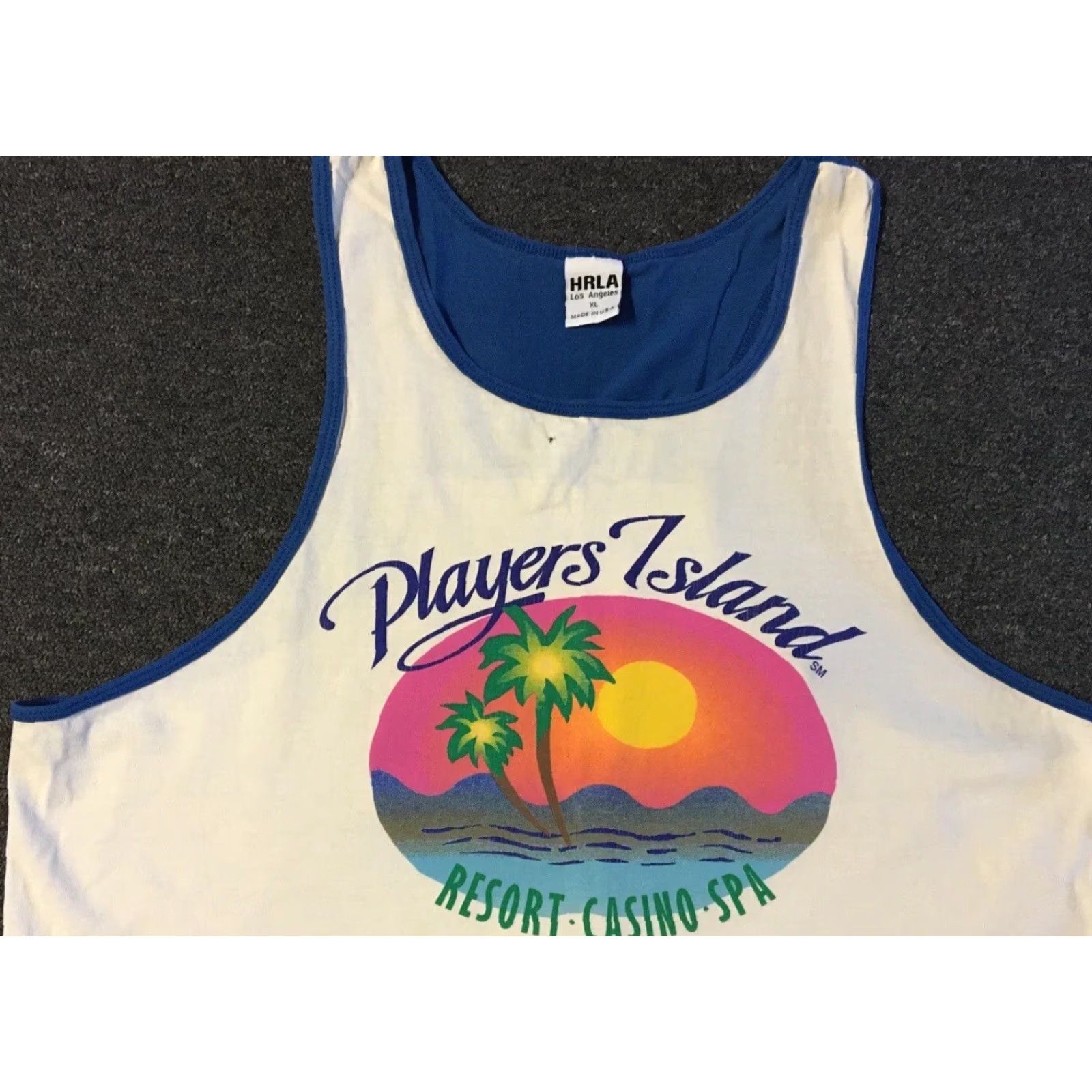 Vintage VINTAGE 90s Players Island Faded Tank Top XL White USA Surf Beach Sunset Grunge Funny 80s Size US XL / EU 56 / 4 - 4 Thumbnail