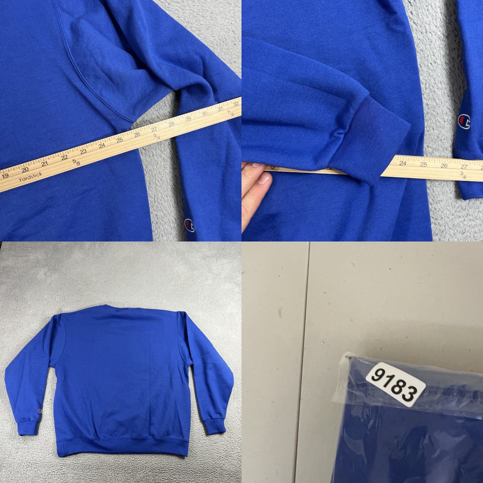 Champion Champion Sweater Mens XL Blue Pullover Sweatshirt Crew Neck 100% Cotton Blend Knit Logo: Champion, Regular Fit, Long Sleeve, Sport/Classic Casualwear Size US XL / EU 56 / 4 - 8 Thumbnail