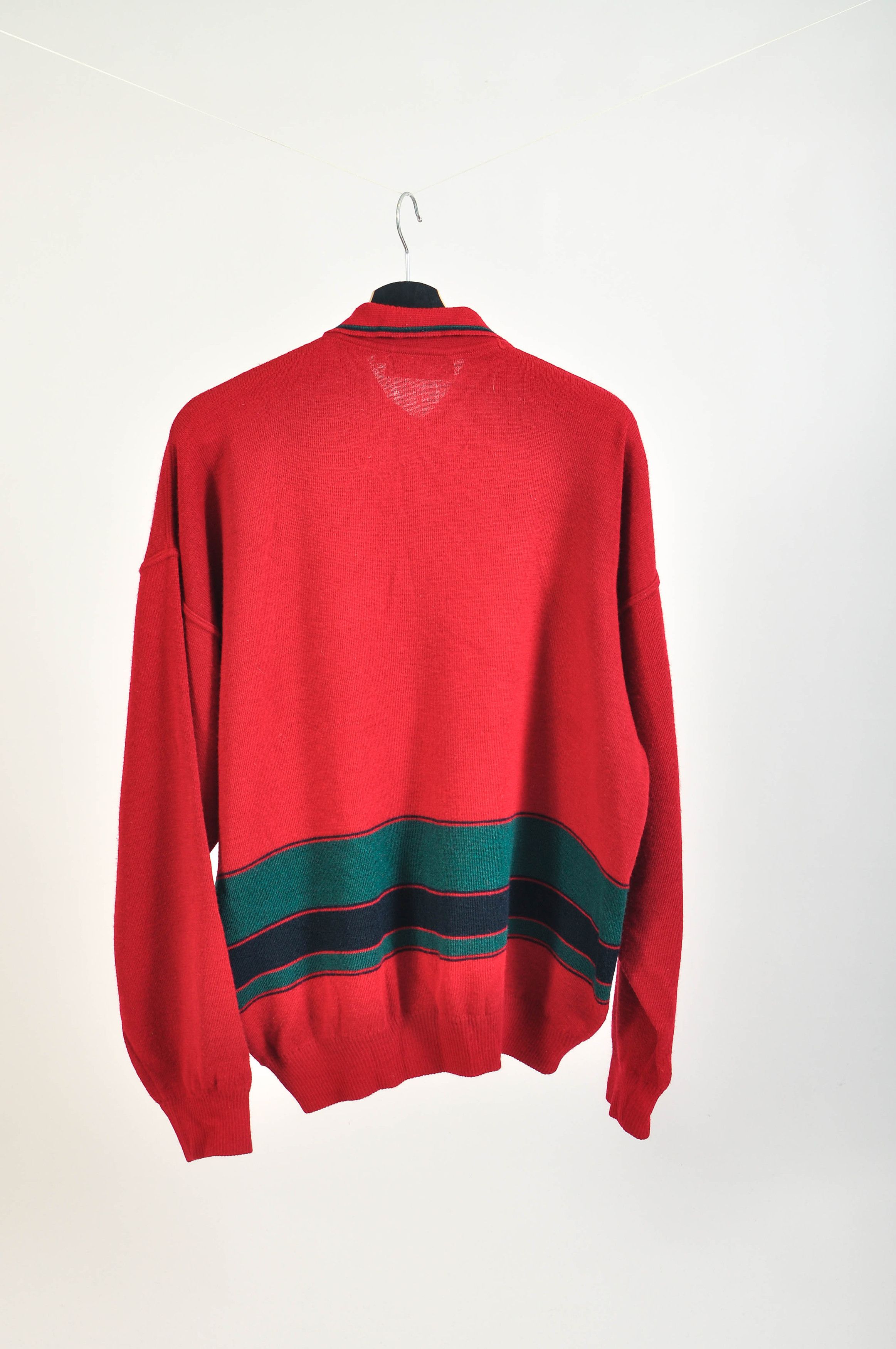 Other Vintage 80s polo sweater in maroon Size US L / EU 52-54 / 3 - 4 Thumbnail