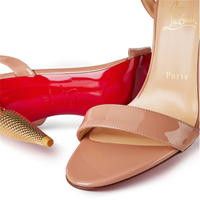 Christian Louboutin Lipqueen 100mm Patent Leather Sandals Size US 10 / IT 40 - 5 Thumbnail