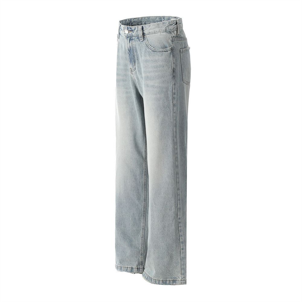 Japanese Brand × Jean Men's all-match straight vintage distressed washed jeans Size US 32 / EU 48 - 2 Thumbnail
