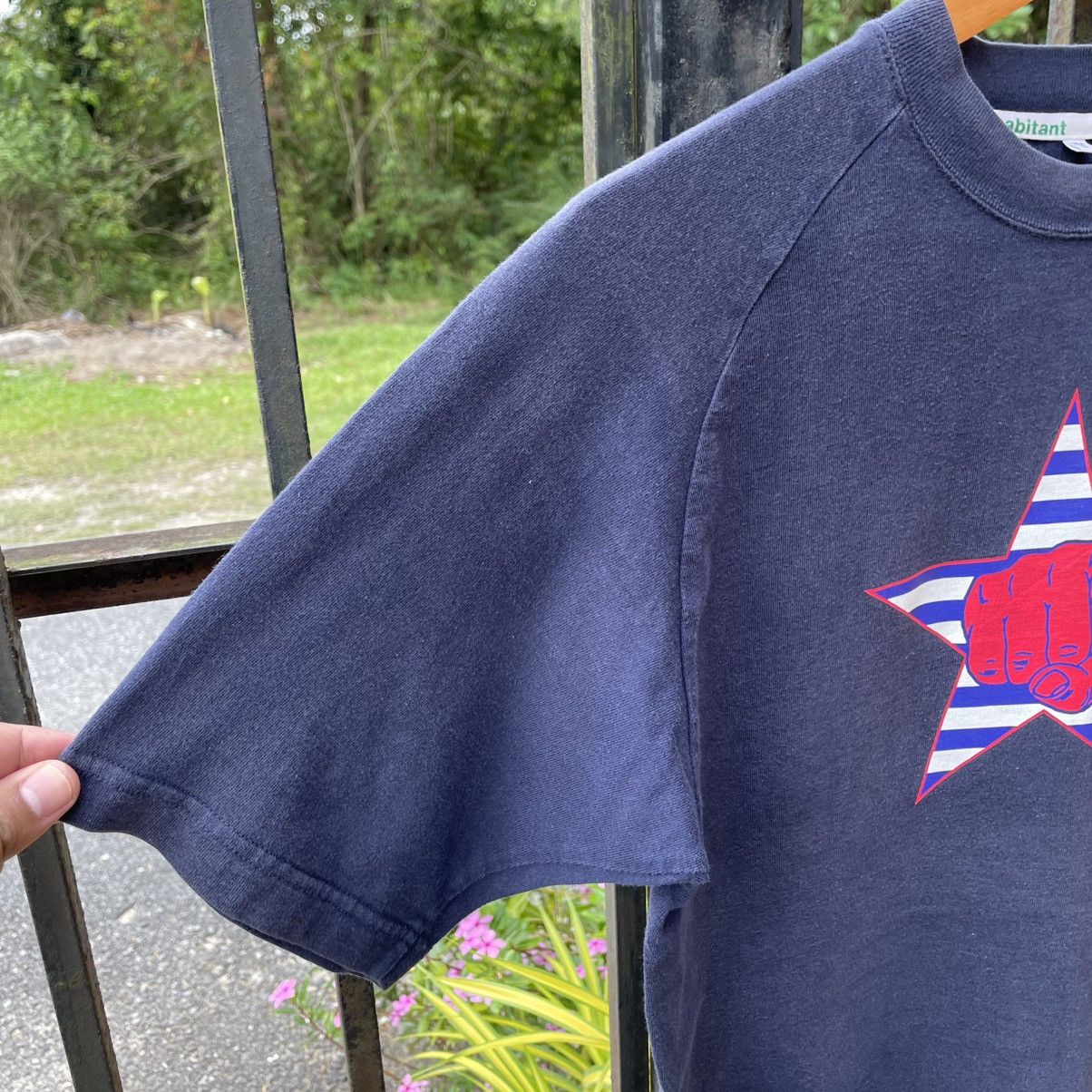 Japanese Brand × Vintage 🇯🇵Vintage Inhabitant Big Star Finger Logo Raglan Skate Tee Size US M / EU 48-50 / 2 - 8 Thumbnail