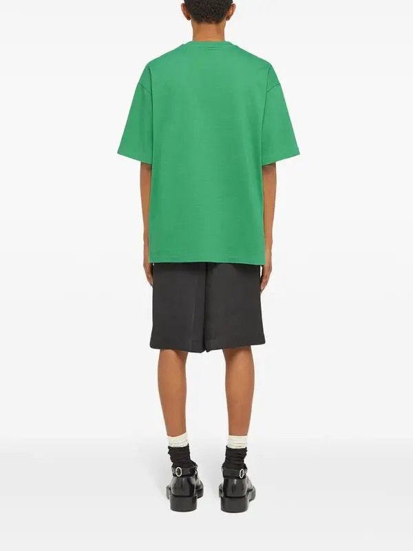 Jil Sander o1w1db10825 Print Cotton T-Shirt in Green Size US L / EU 52-54 / 3 - 3 Thumbnail