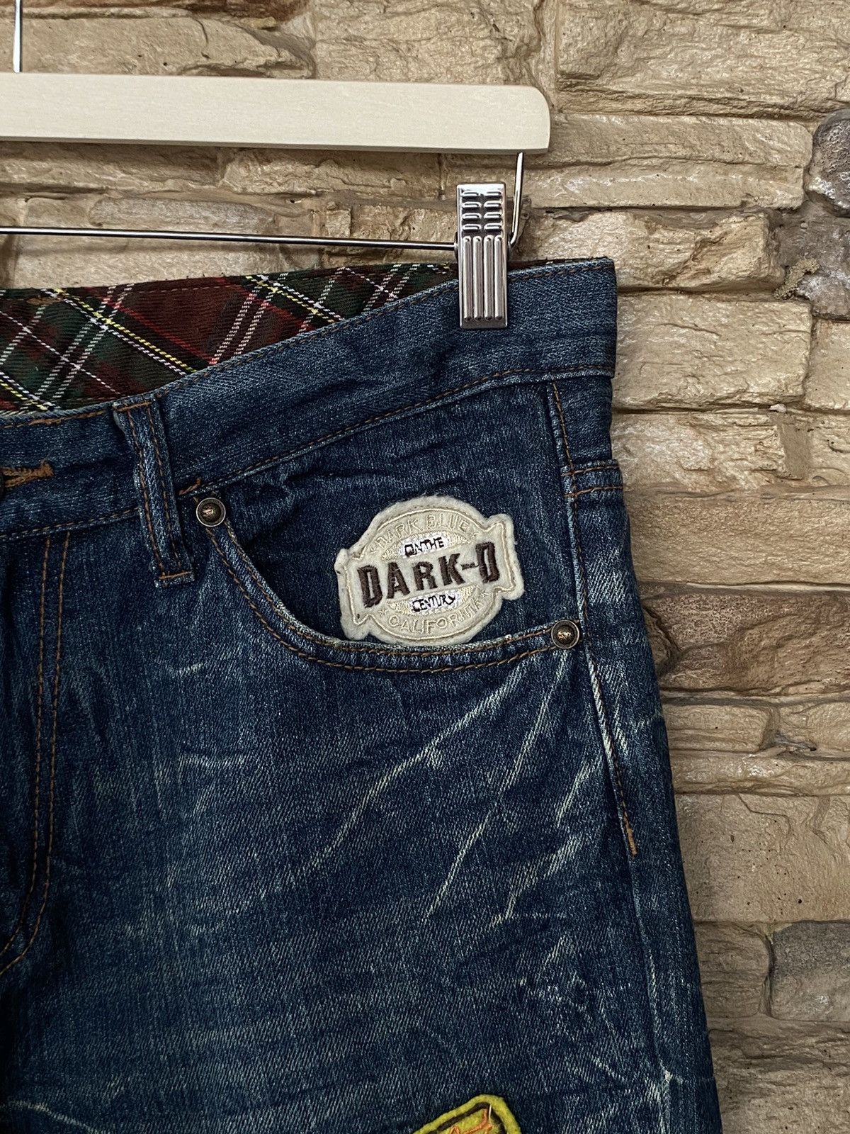 Japanese Brand Rare Flare Patchwork The Highest Hill Distressed Jeans Size US 33 - 7 Thumbnail