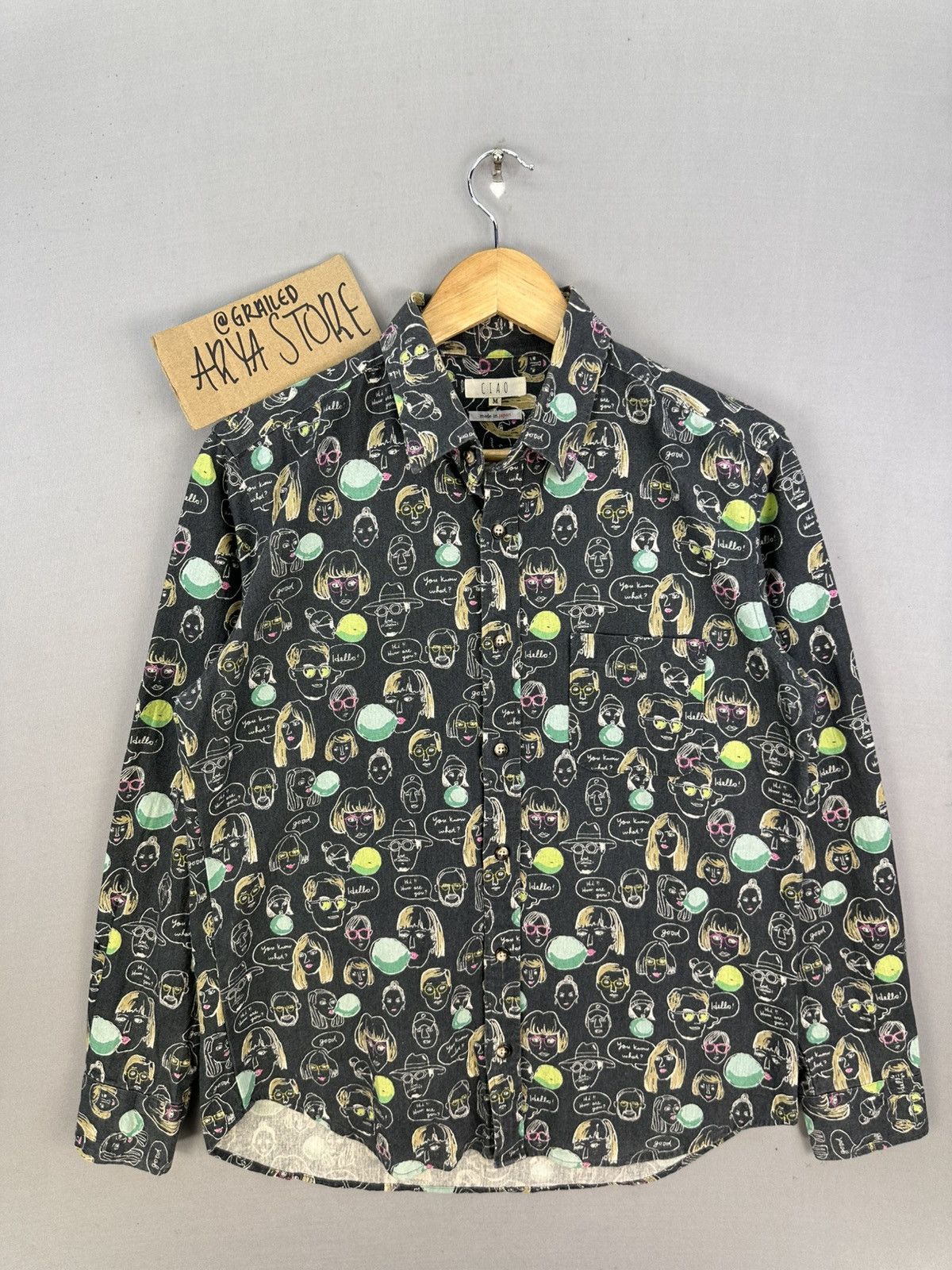 Flannel Ciao Fullprint Flannel Shirt Button Up Size US M / EU 48-50 / 2 - 1 Thumbnail