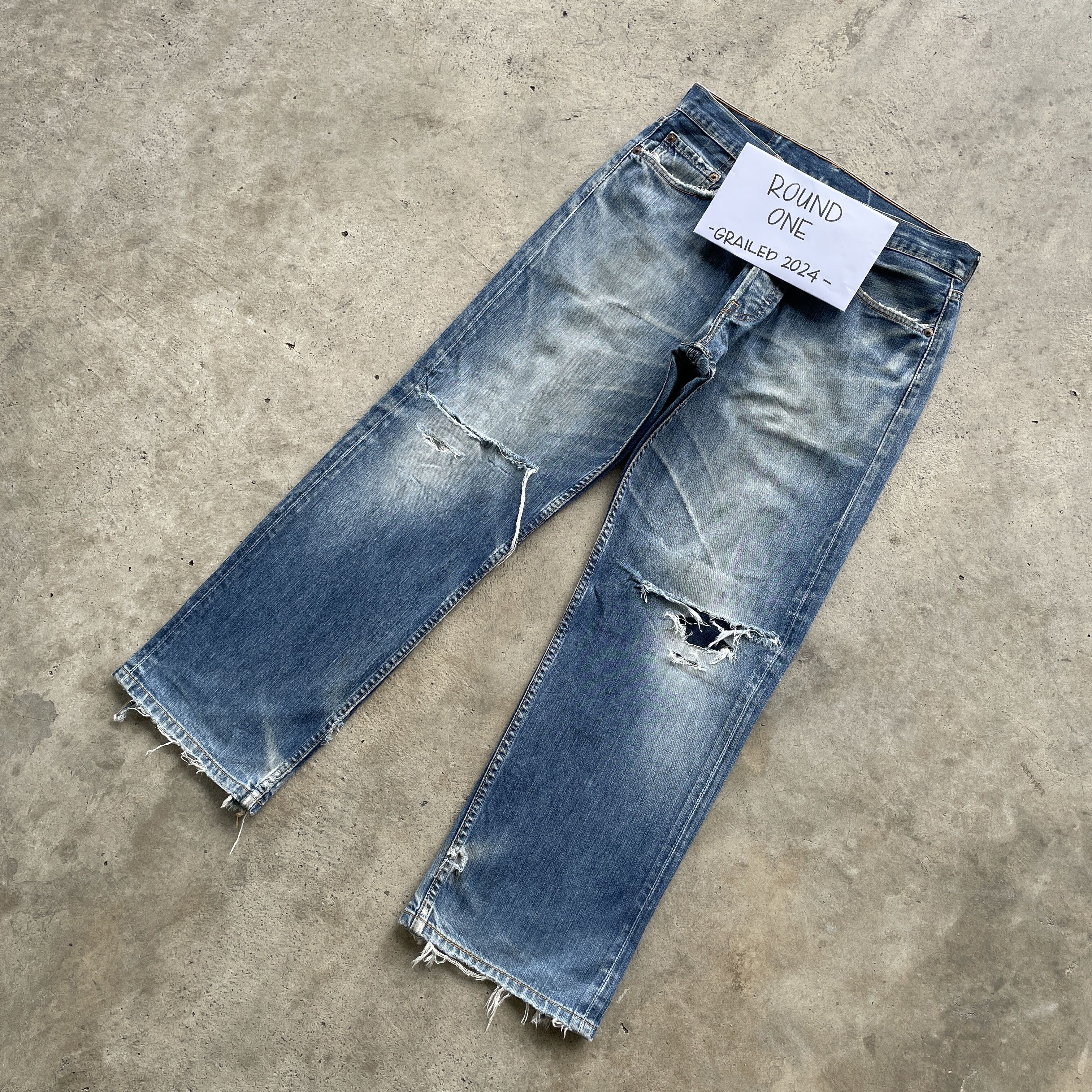 Levi's W31💥 Vintage Levi’s 501 Faded Jeans Distressed Denim Pants Size US 31 - 3 Thumbnail