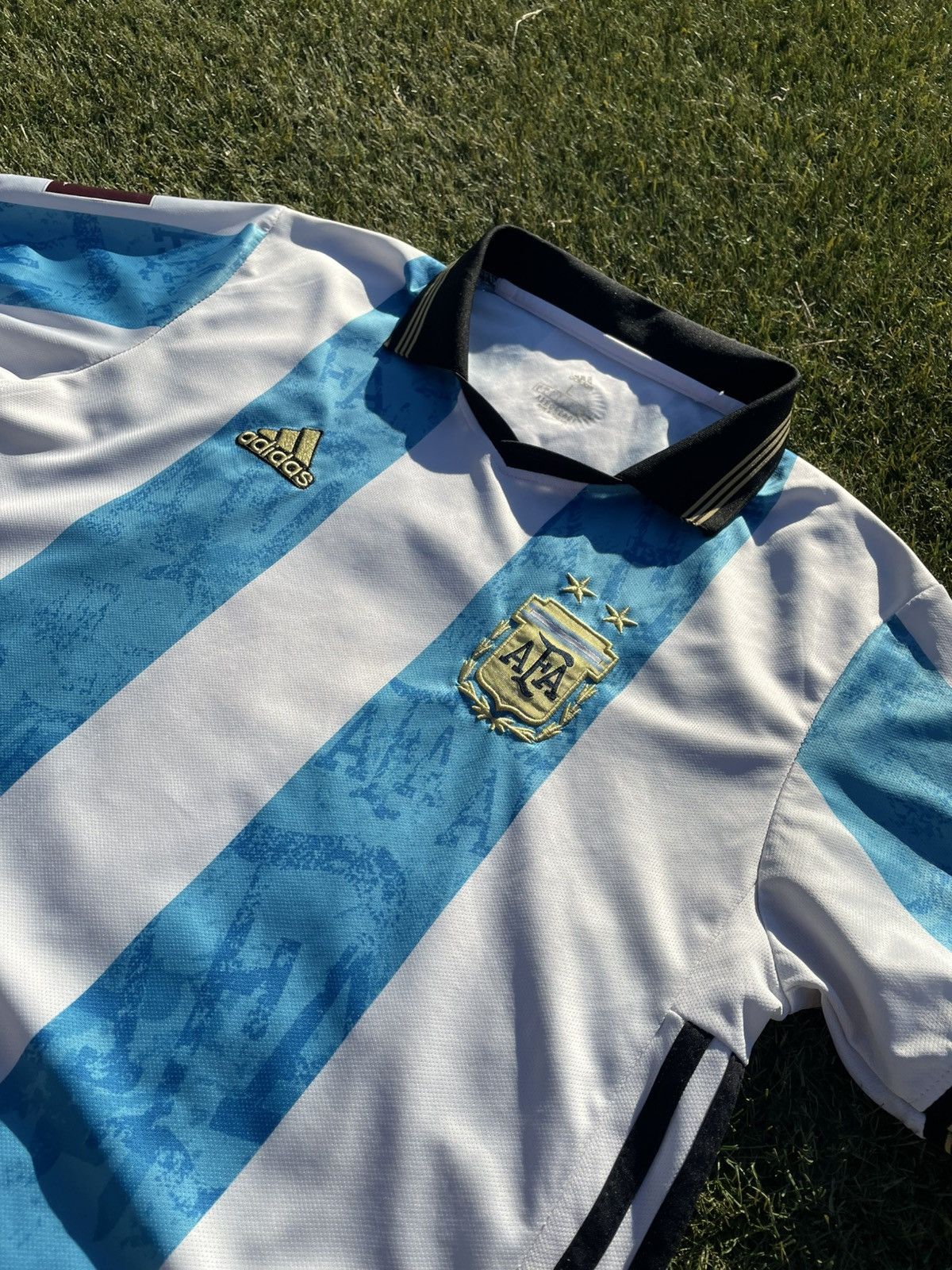 Adidas Adidas Argentina 2022 World Cup Authentic Home Jersey #7 Size US L / EU 52-54 / 3 - 2 Thumbnail