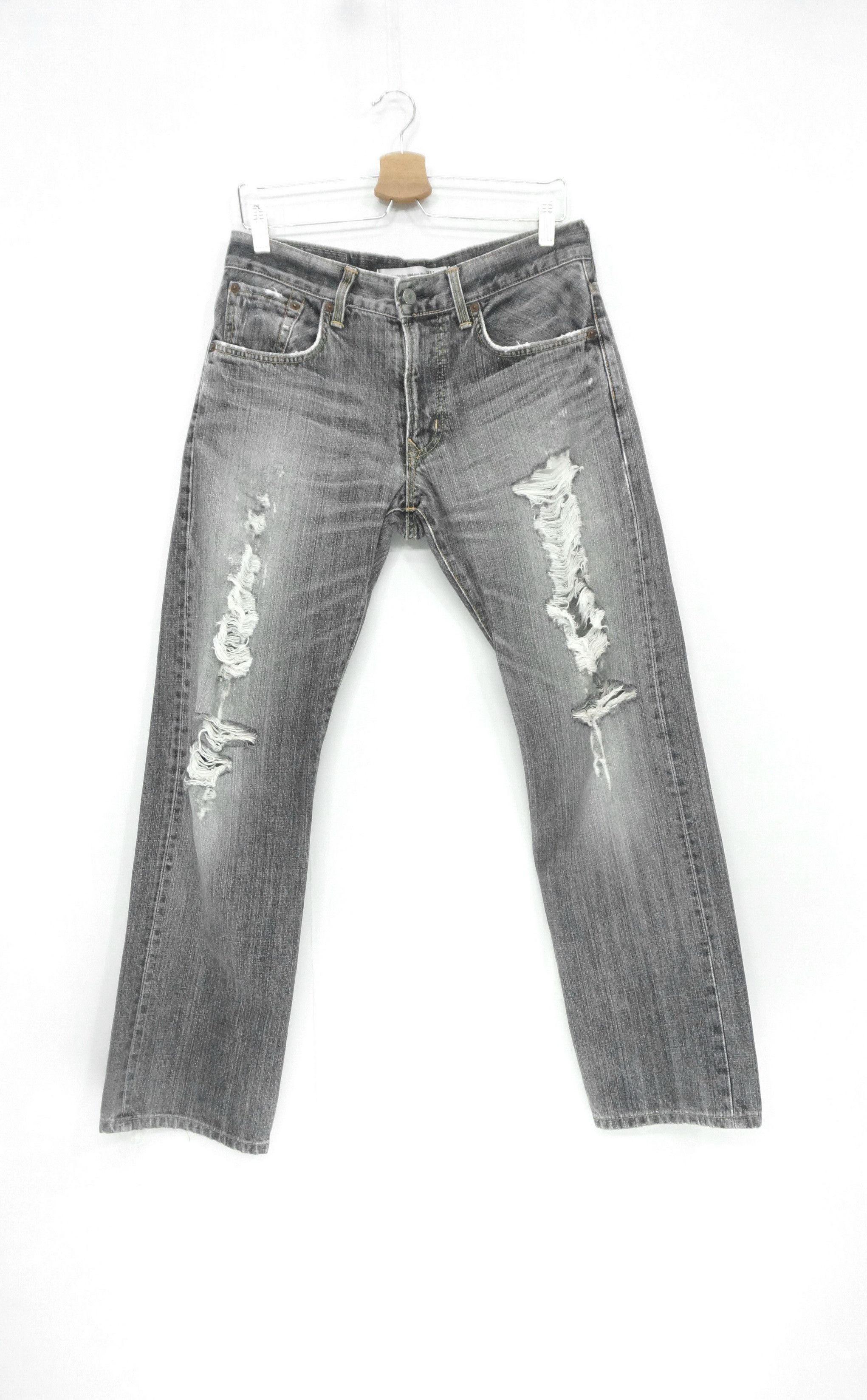 Edwin 🔥 EDWIN XV Vintage Distressed Ripped Jeans Size US 31 - 1 Thumbnail