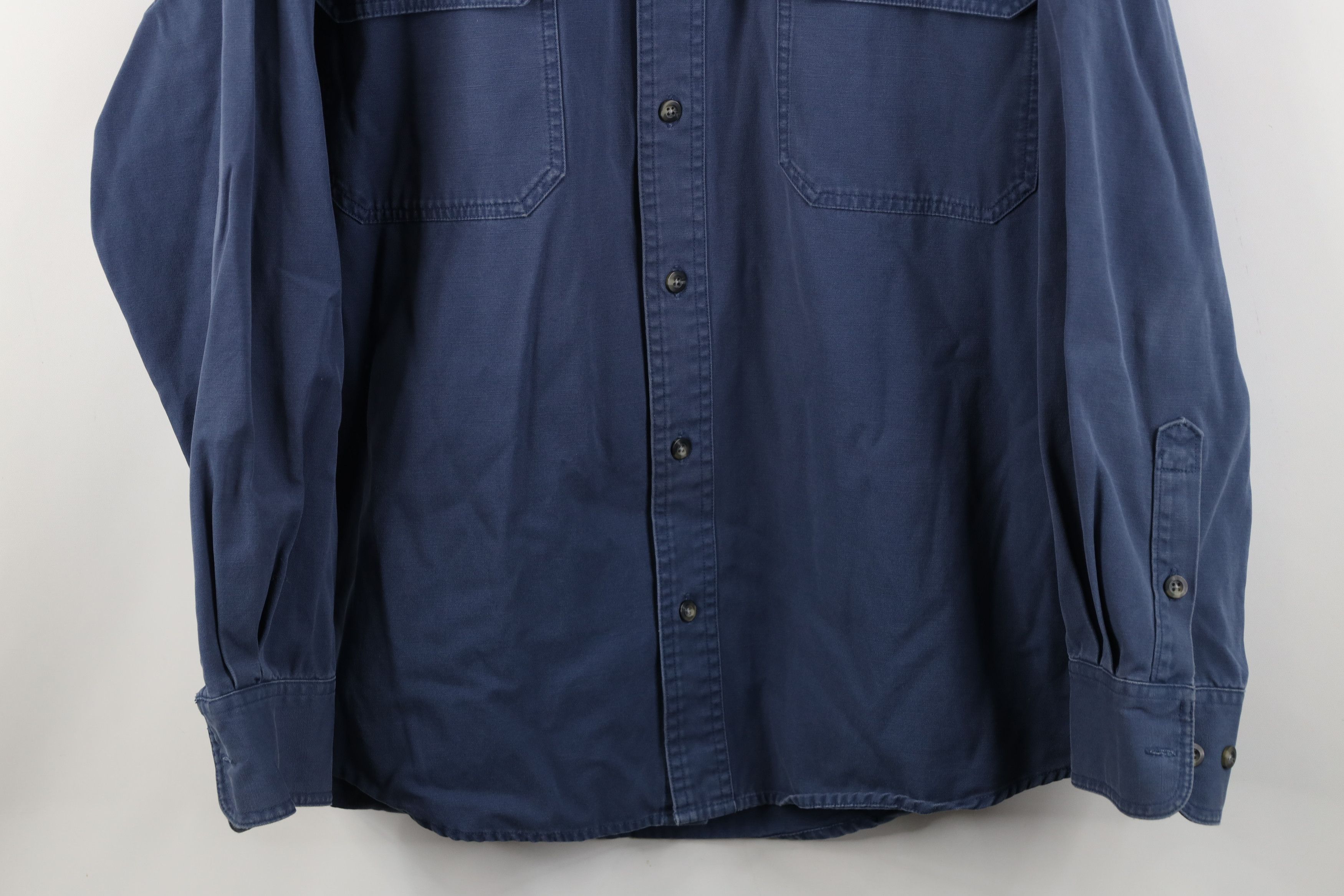 Cabelas Vintage 90s Cabelas Heavyweight Canvas Button Shirt Blue Size US L / EU 52-54 / 3 - 3 Thumbnail