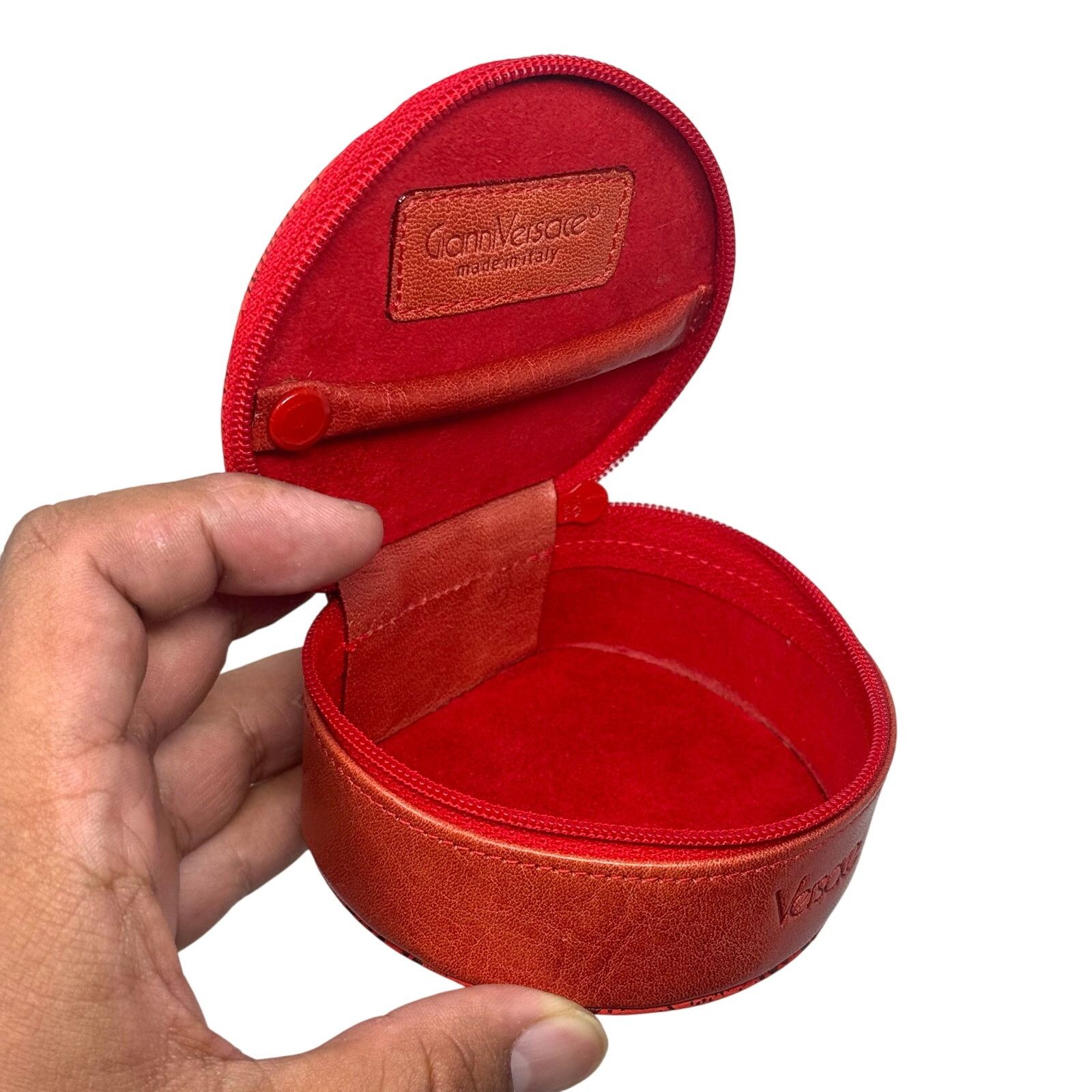 Versace Versace Red Zipper Pouch Size ONE SIZE - 2 Thumbnail
