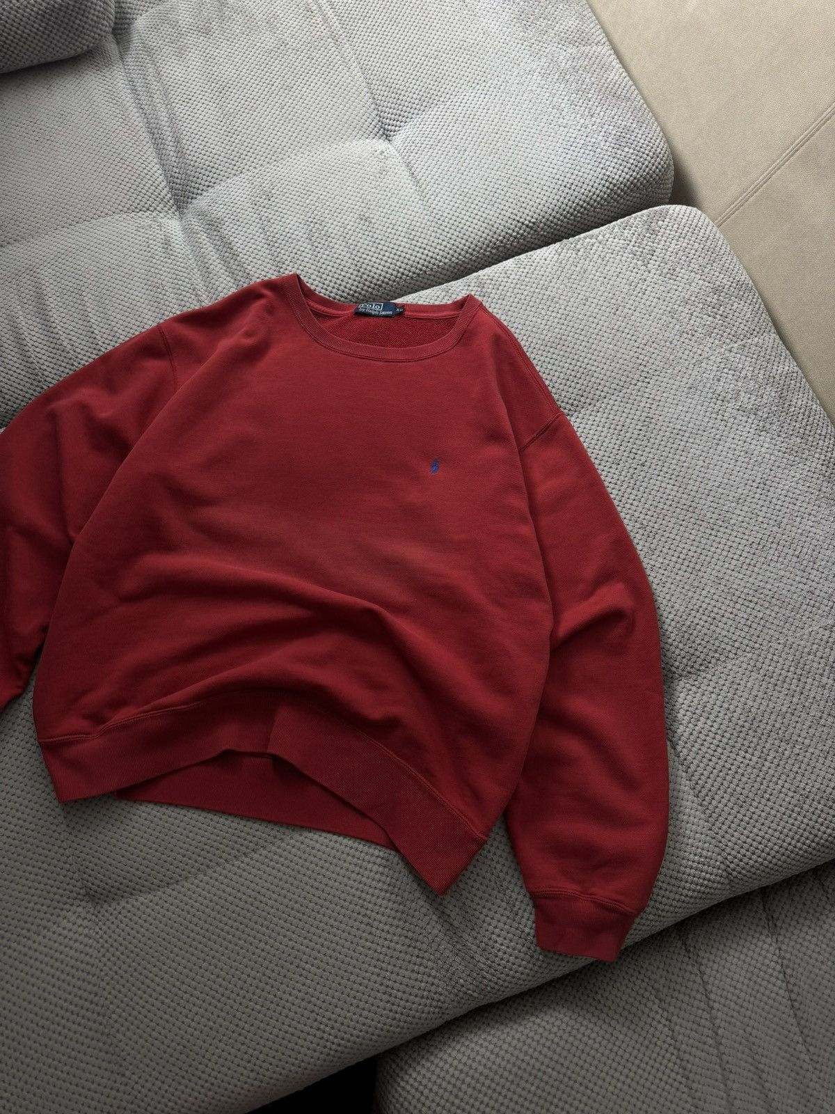Polo Ralph Lauren × Ralph Lauren × Vintage Polo Ralph Lauren Vintage Red Sweatshirt Size US XL / EU 56 / 4 - 5 Thumbnail