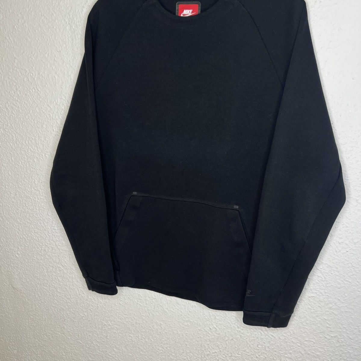 Nike Nike Tech Fleece Sweatshirt Crewneck Black Logo Size US M / EU 48-50 / 2 - 3 Thumbnail