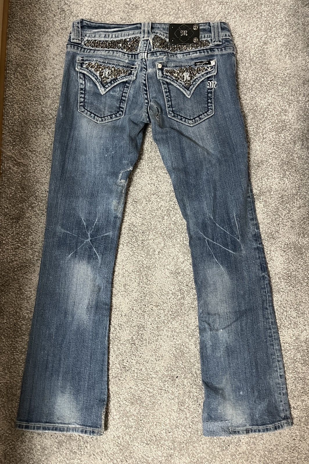 Miss Me × Vintage japan y2k style miss me bootcut denim jeans Size 33" - 2 Thumbnail