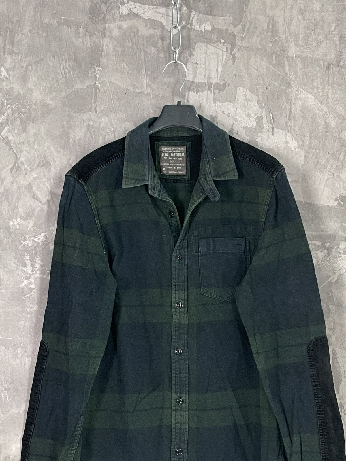 Allsaints × Japanese Brand Allsaints Pocket Striped Check Overshirt Jacket Shirt Size US M / EU 48-50 / 2 - 2 Thumbnail