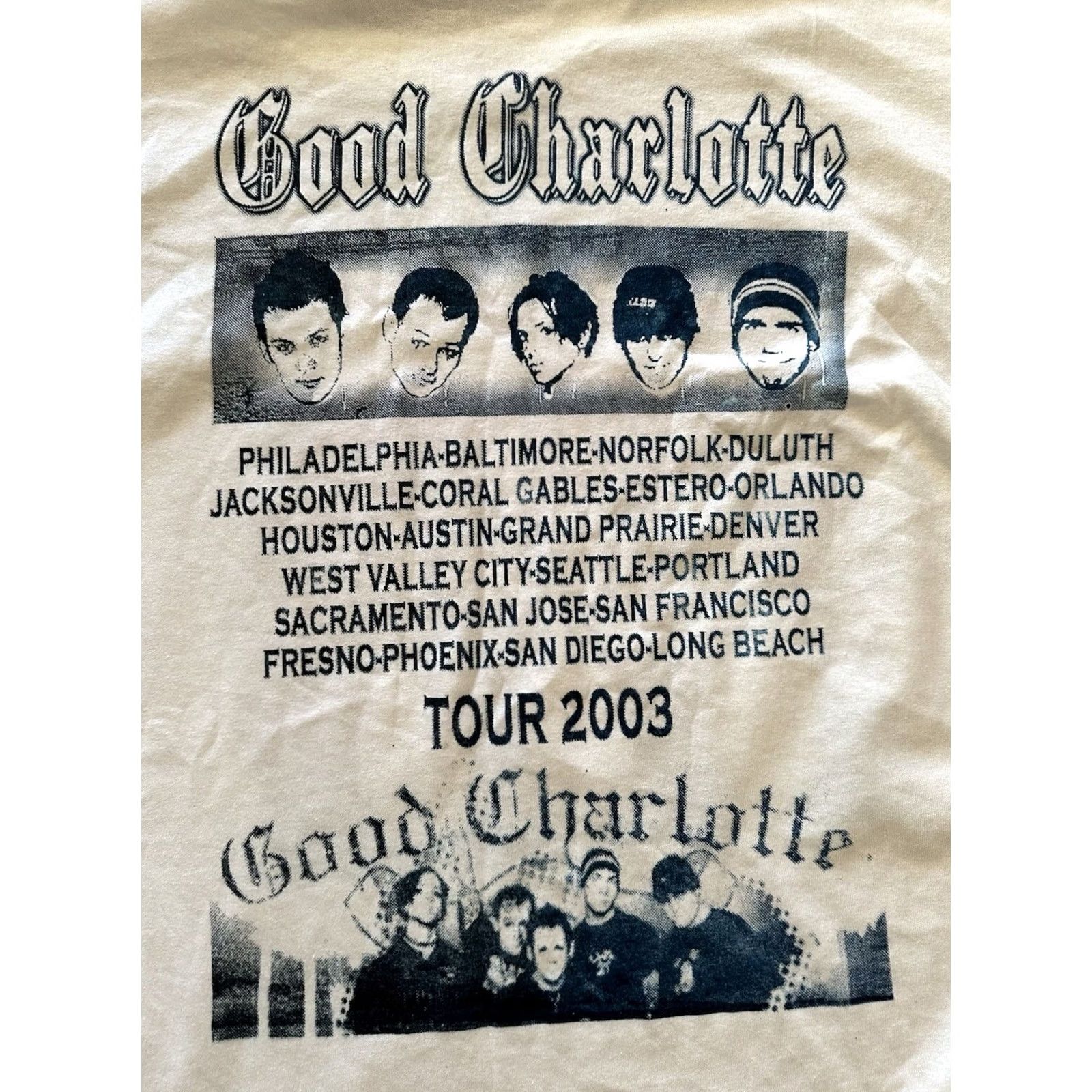 Vintage VINTAGE Good Charlotte Concert TEE 2003 Young & Hopeless World Tour RARE L NWOT Shirt Men White 2000s Y2K Boys Womens Mens Size US L / EU 52-54 / 3 - 7 Thumbnail