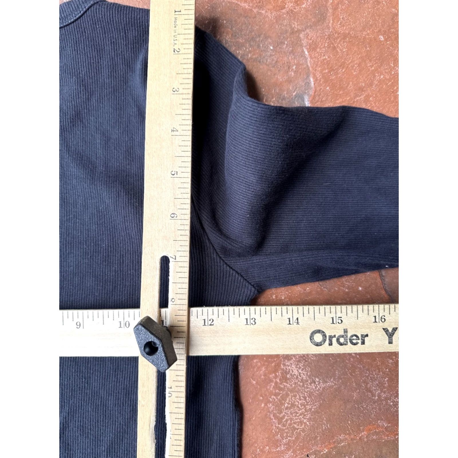 Vintage Maeve Anthropologie Shirt Women’s Medium Black Crewneck Boho Long Sleeve Casual Knit Cotton Size M / US 6-8 / IT 42-44 - 4 Thumbnail