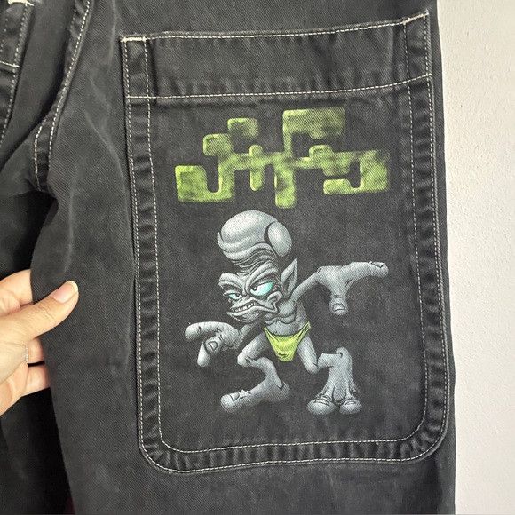 JNCO Vintage 90s JNCO Black Trog Jeans - 30", Unisex 🇺🇸 Size US 30 / EU 46 - 3 Thumbnail
