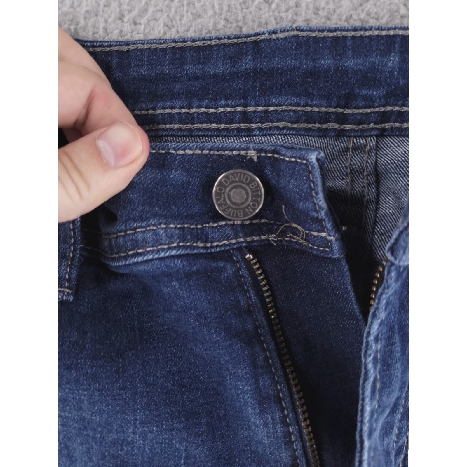 Vintage David Bitton Jeans Mens 36x31 Regular Straight Blue Jackson Jeans Mens 36 Straight Blue 90s? Size US 36 / EU 52 - 3 Thumbnail